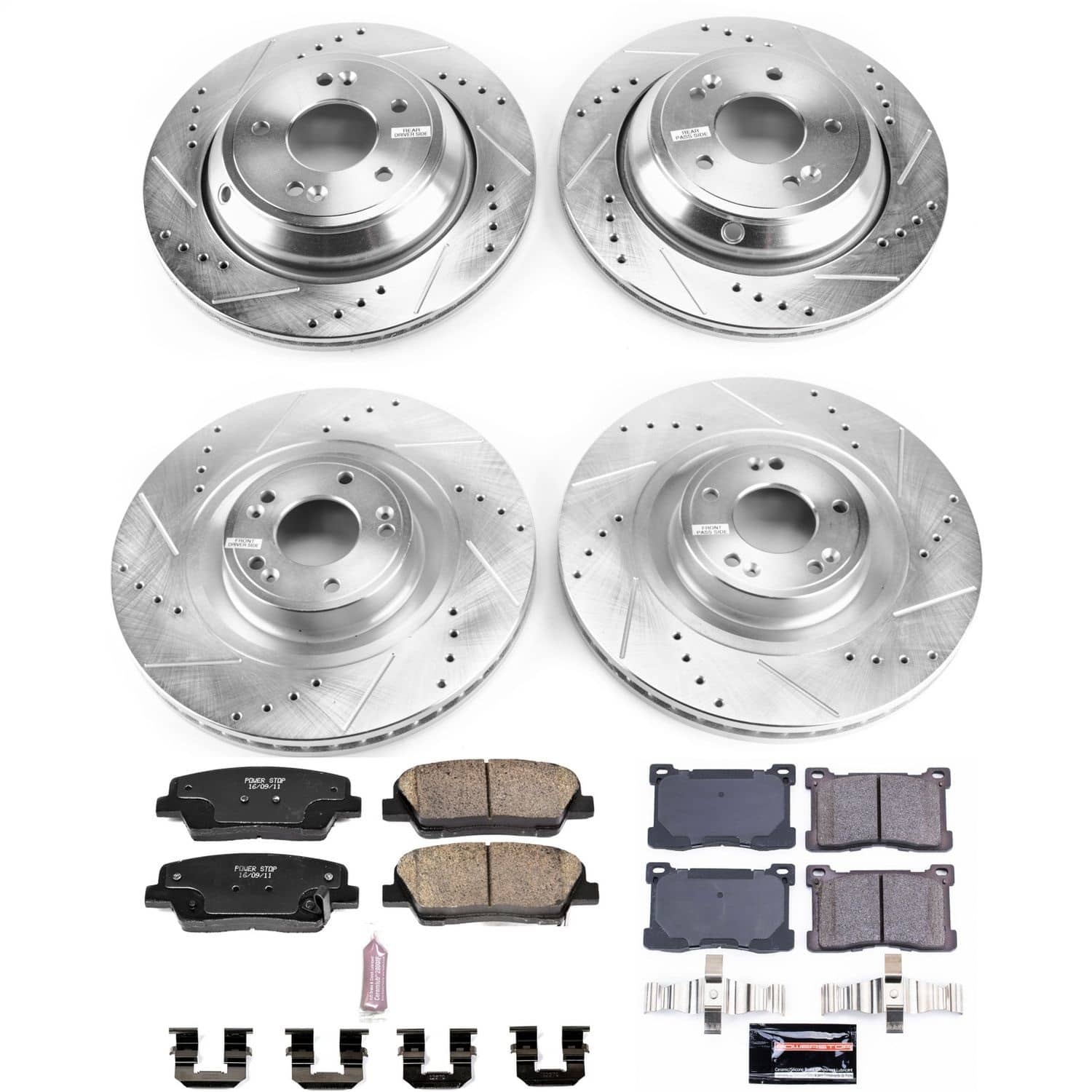 Power Stop - K7342 - Front and Rear - Disc Brake Pad and Rotor Kit