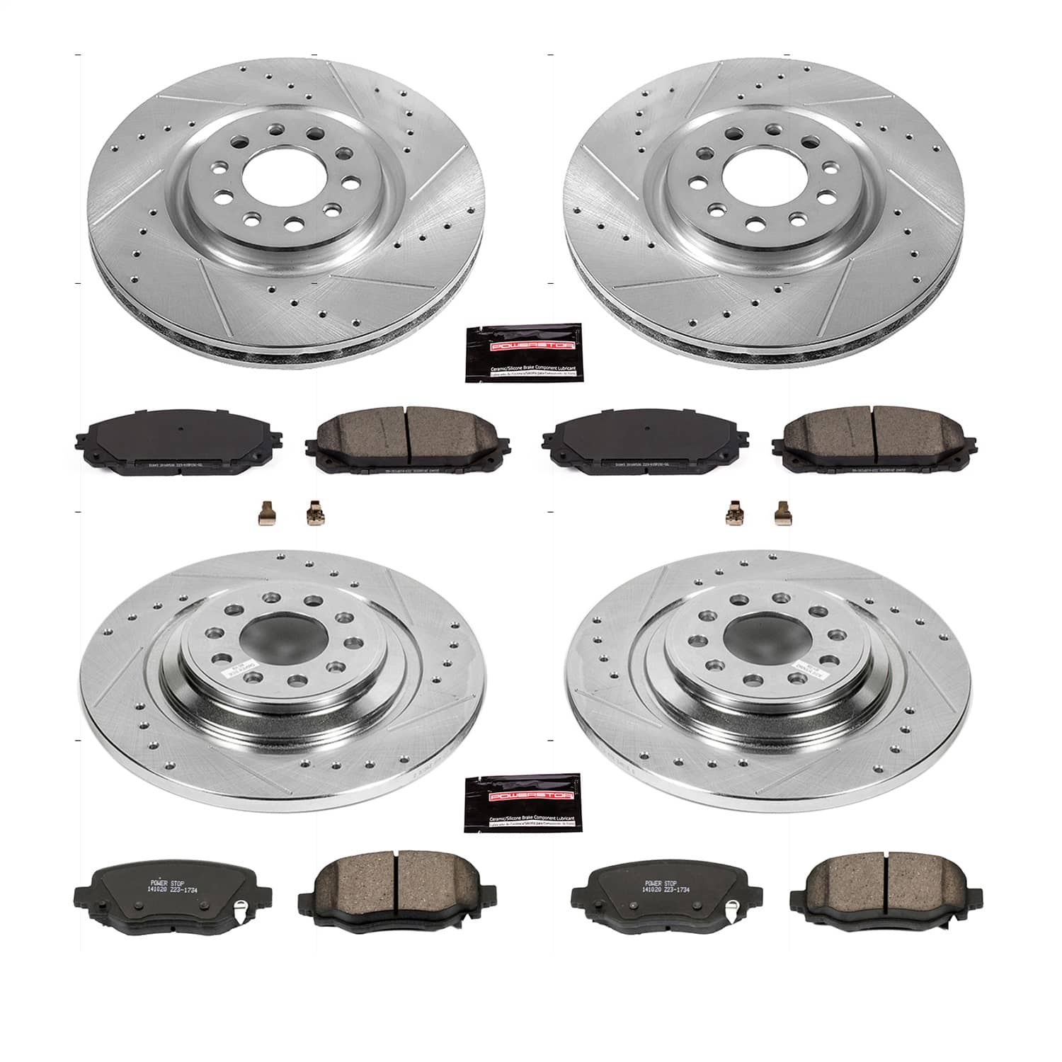 Power Stop - K7415 - Front and Rear - Disc Brake Pad and Rotor Kit