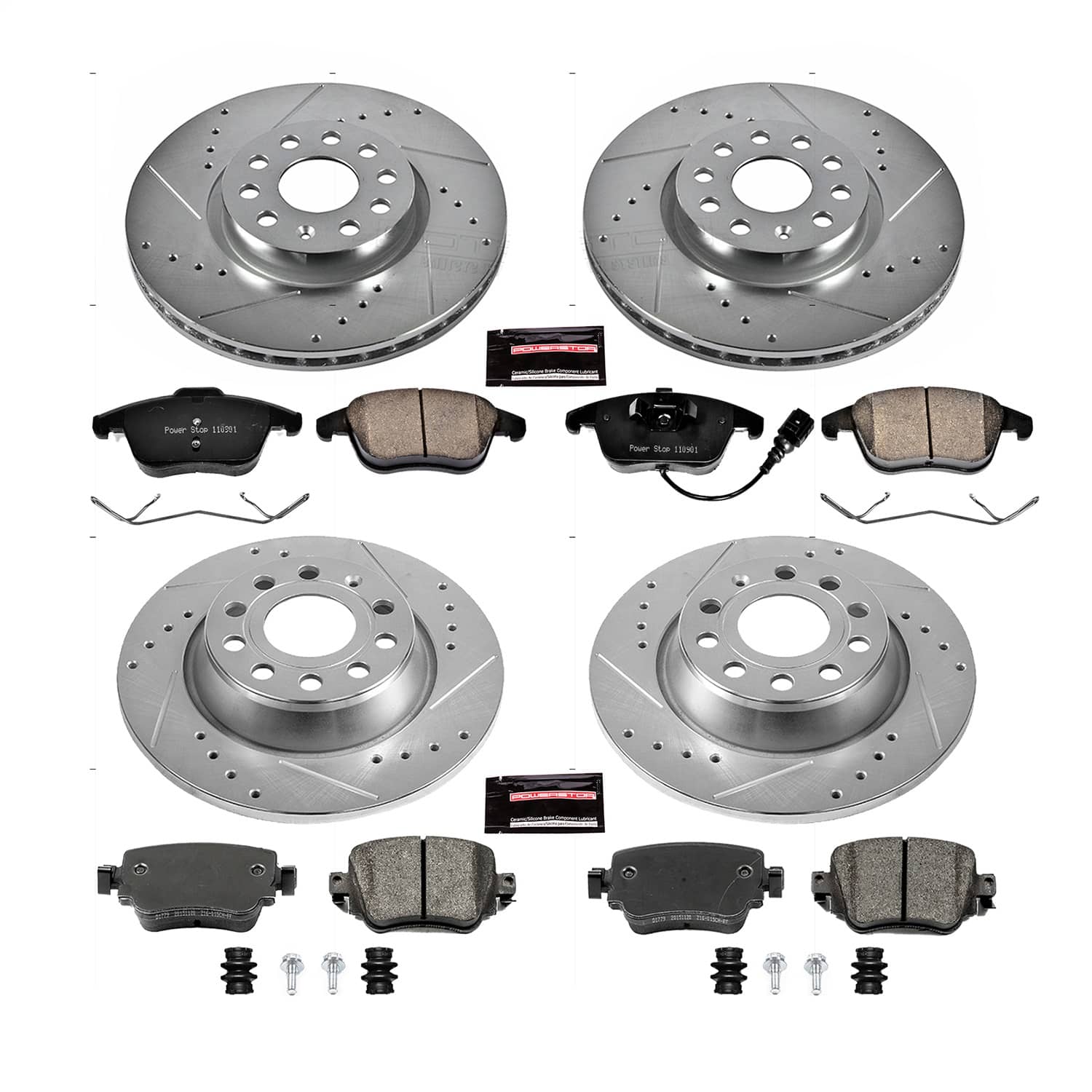 Power Stop - K7537 - Front and Rear - Disc Brake Pad and Rotor Kit