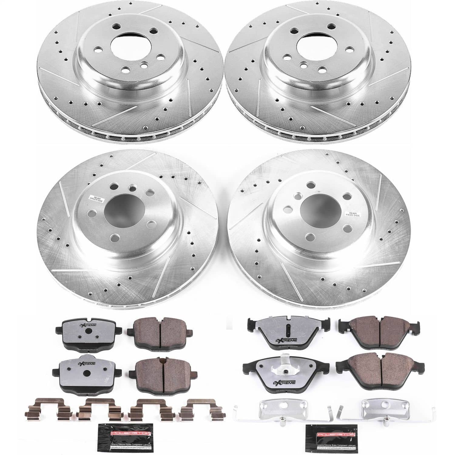Power Stop - K7552-26 - Front and Rear - Disc Brake Pad and Rotor Kit