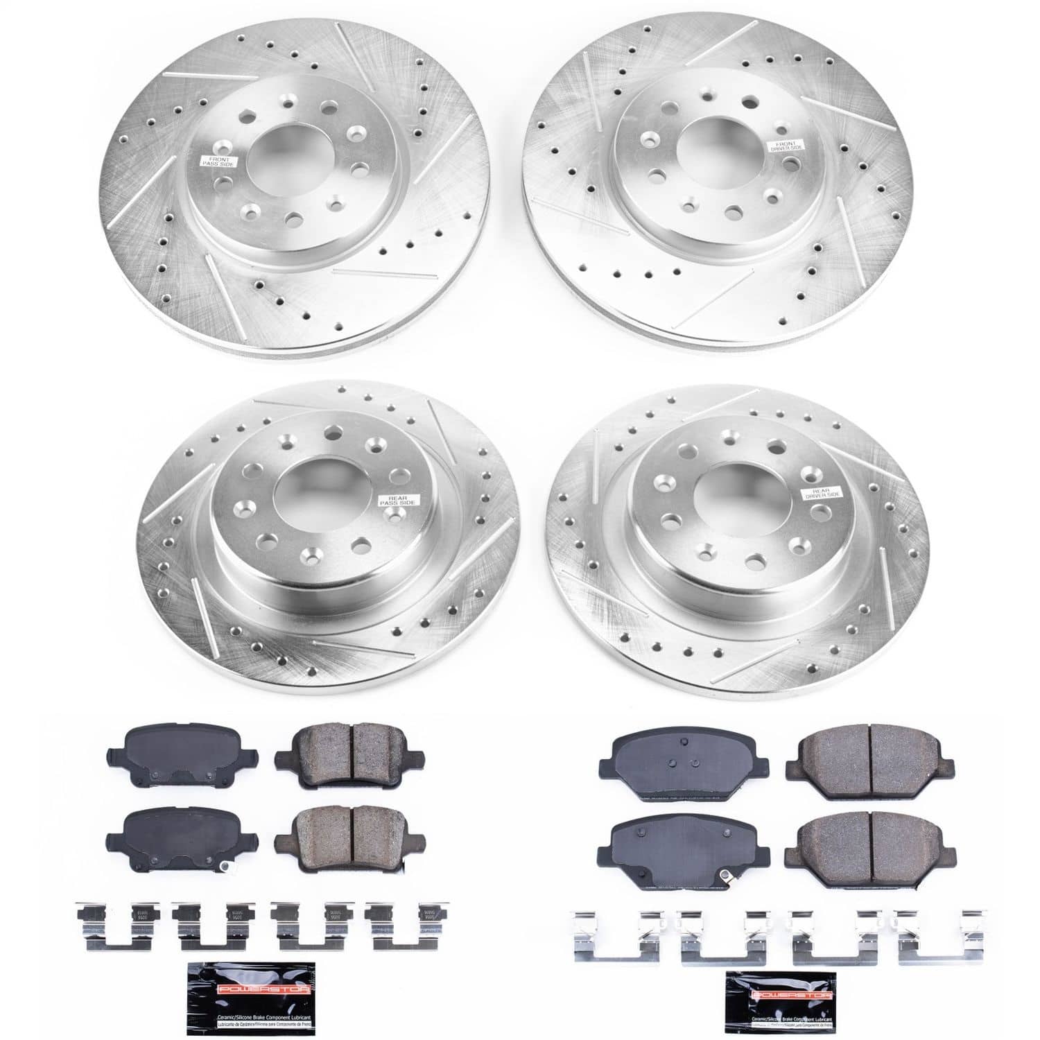 Power Stop - K7557 - Front and Rear - Disc Brake Pad and Rotor Kit