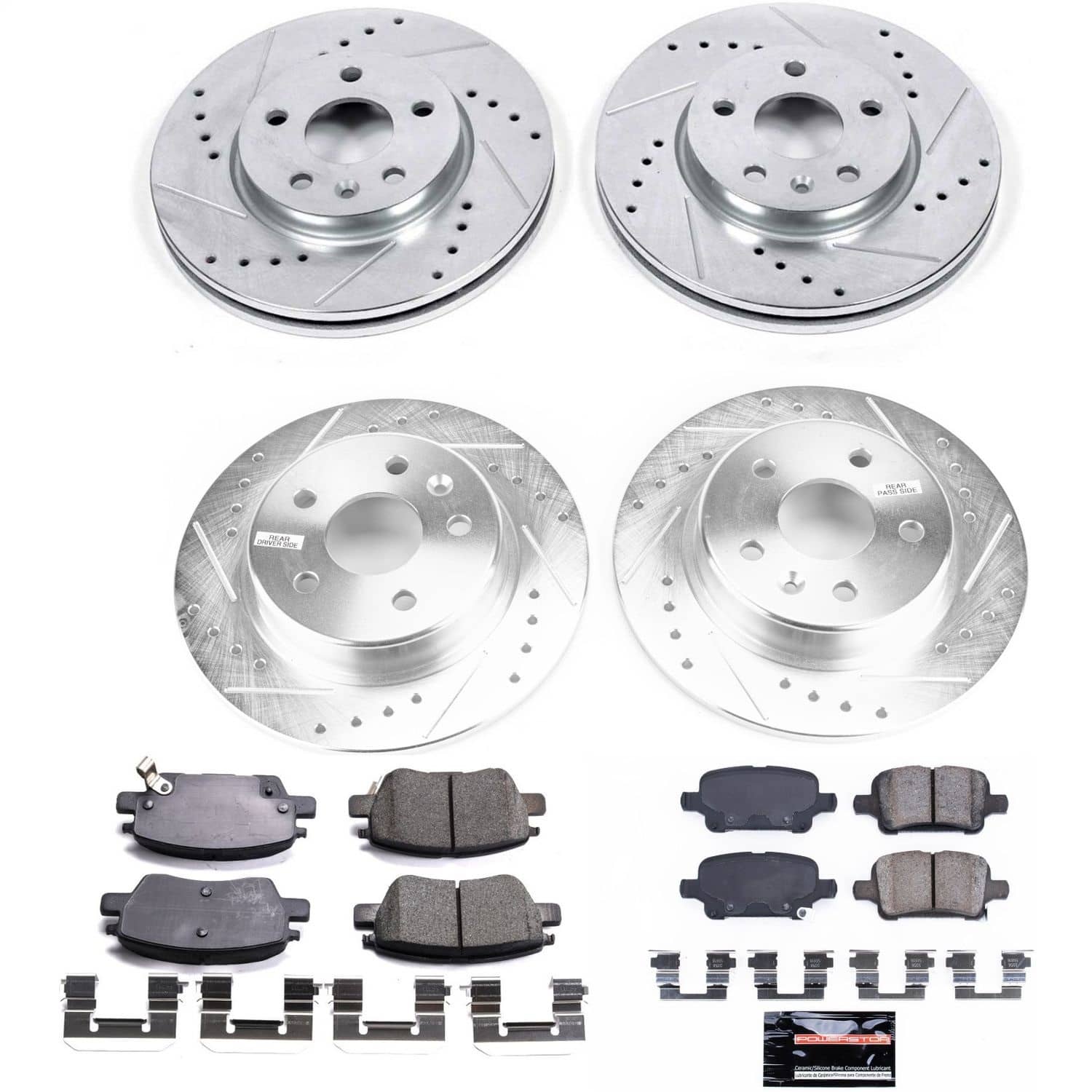 Power Stop - K7561 - Front and Rear - Disc Brake Pad and Rotor Kit