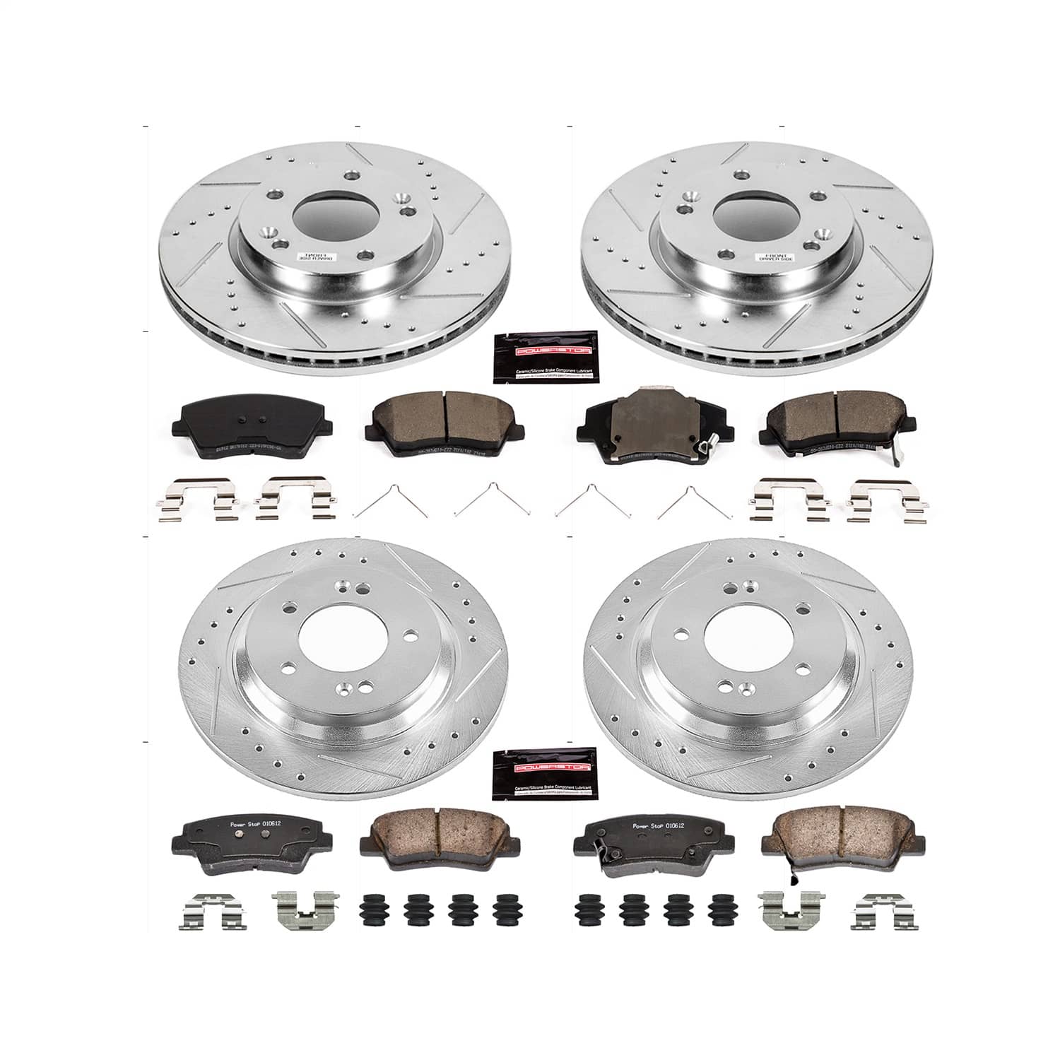Power Stop - K7580 - Front and Rear - Disc Brake Pad and Rotor Kit