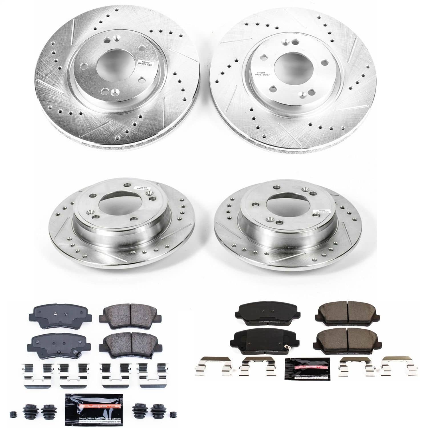 Power Stop - K7583 - Front and Rear - Disc Brake Pad and Rotor Kit