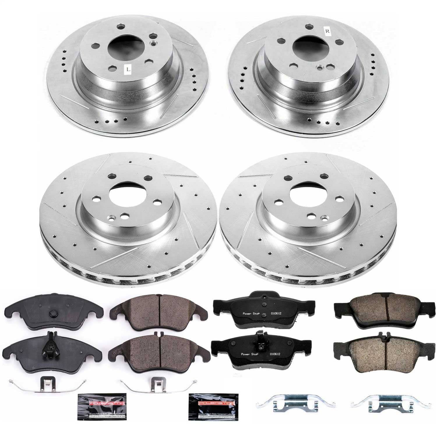 Power Stop - K7612 - Front and Rear - Disc Brake Pad and Rotor Kit