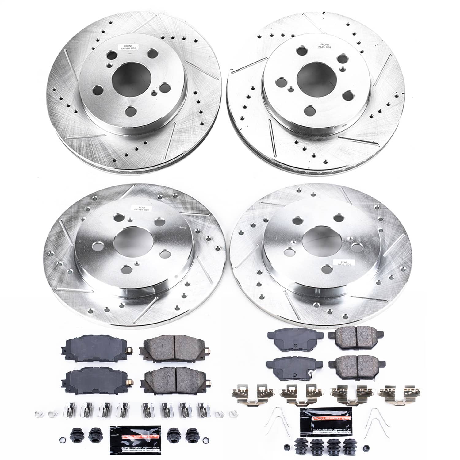 Power Stop - K7632 - Front and Rear - Disc Brake Pad and Rotor Kit