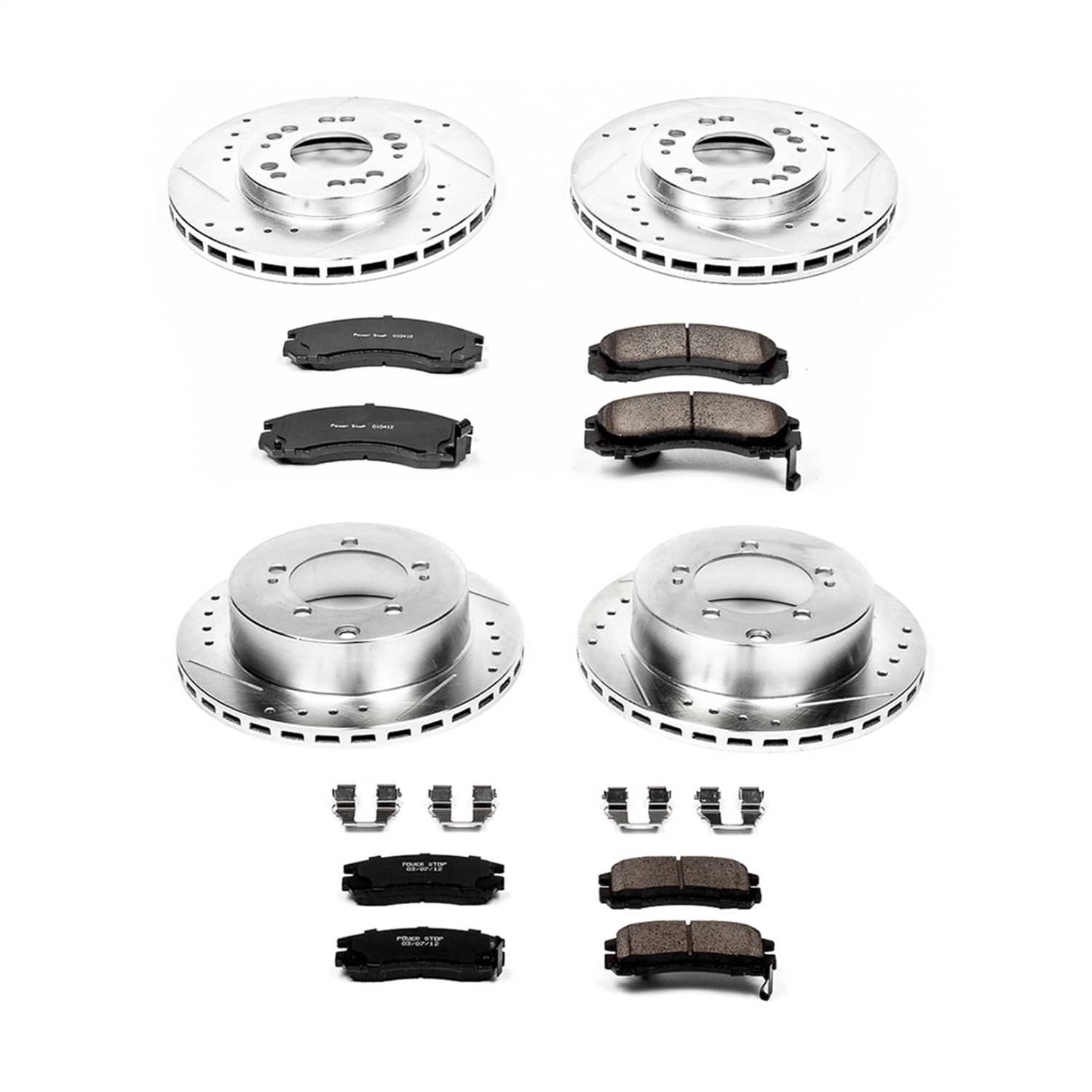 Power Stop - K800 - Front and Rear - Disc Brake Pad and Rotor Kit
