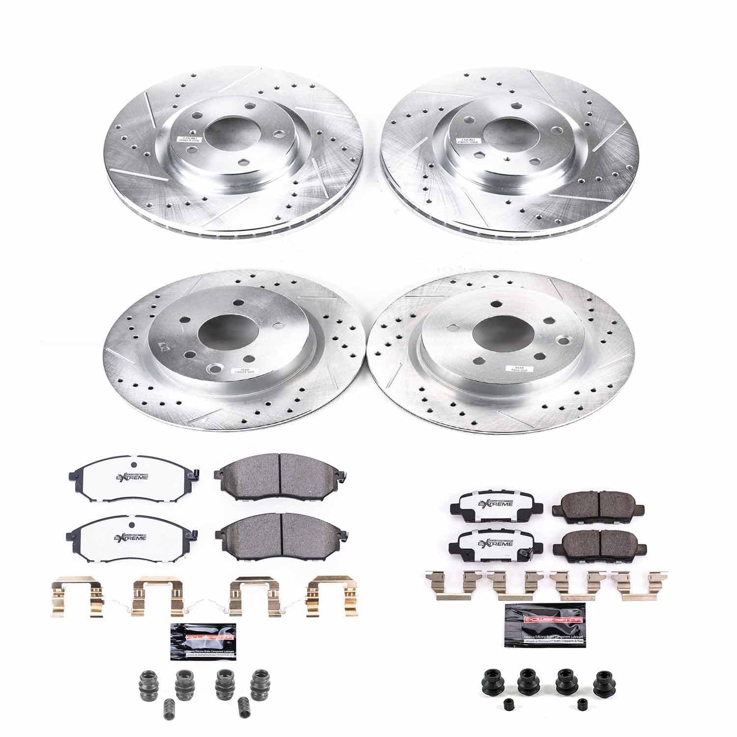 Power Stop - K8060-26 - Front and Rear - Disc Brake Pad and Rotor Kit