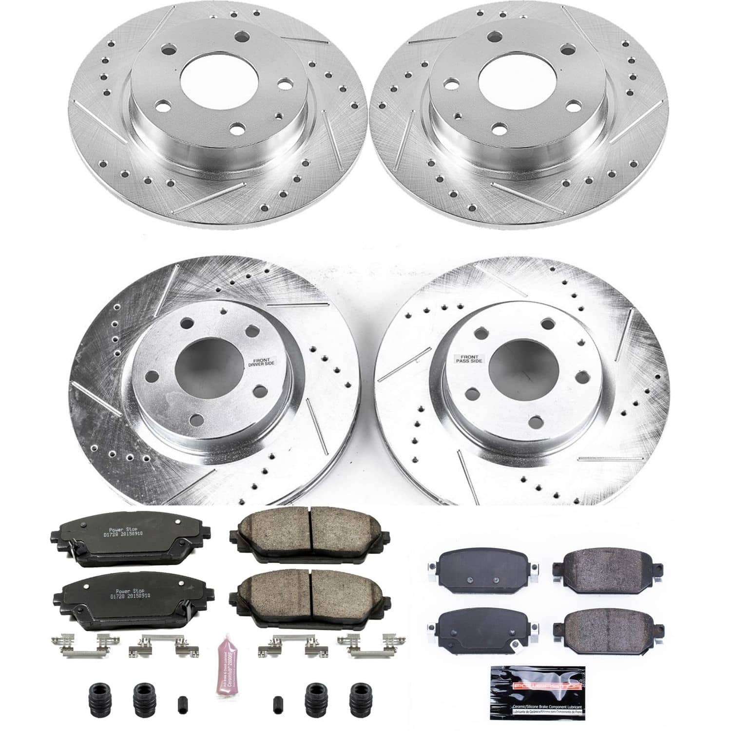Power Stop - K8282 - Front and Rear - Disc Brake Pad and Rotor Kit