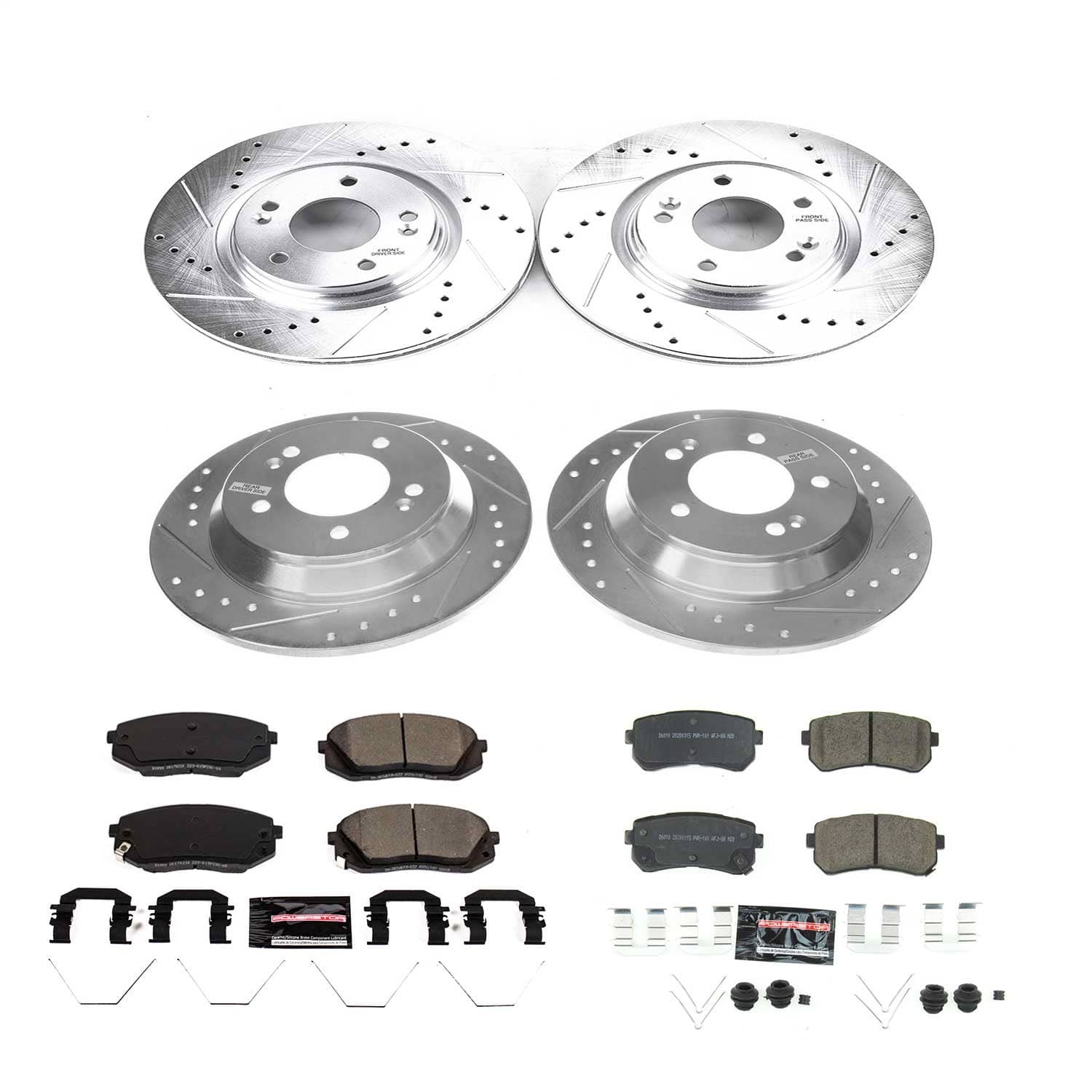 Power Stop - K8287 - Front and Rear - Disc Brake Pad and Rotor Kit
