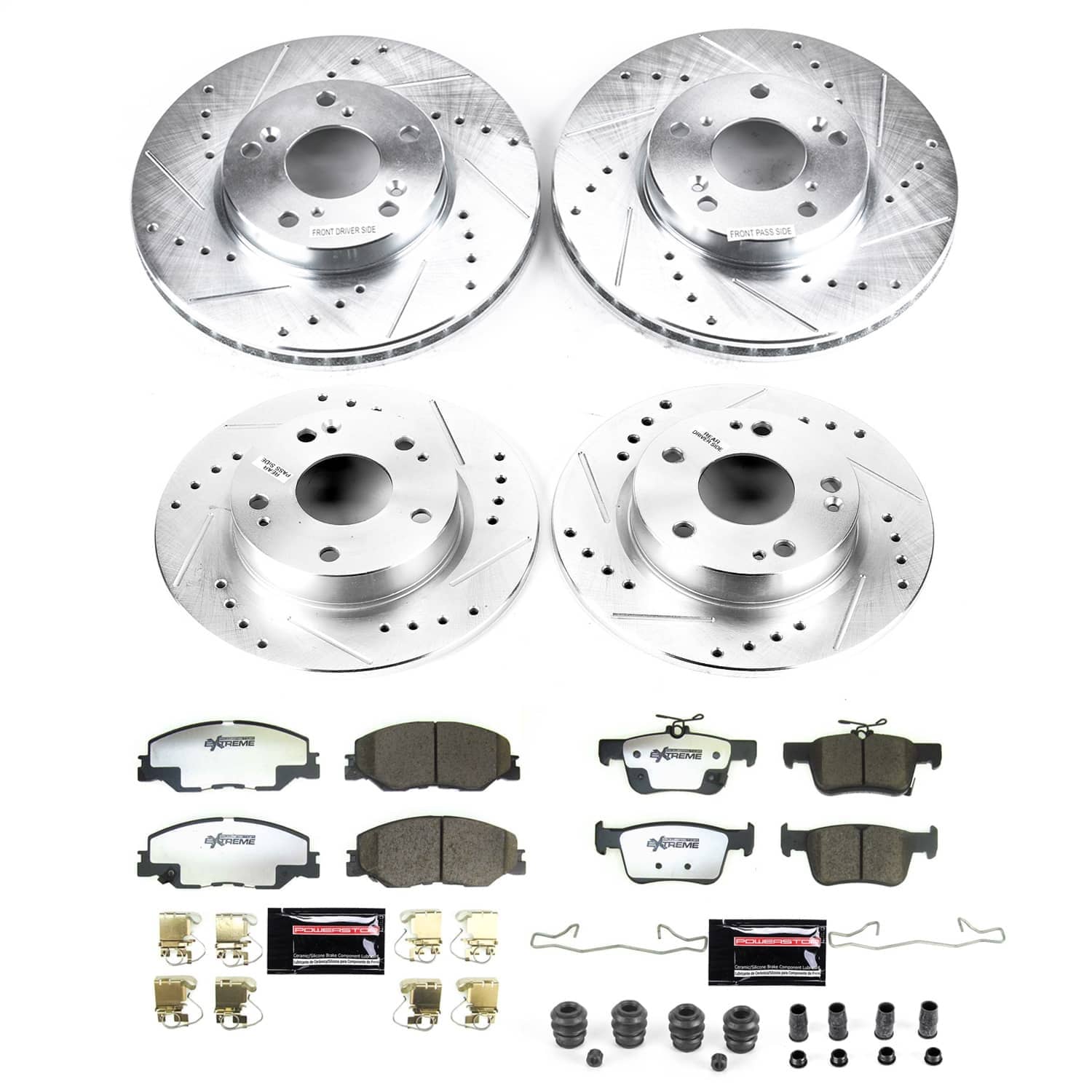 Power Stop - K8343-26 - Front and Rear - Disc Brake Pad and Rotor Kit