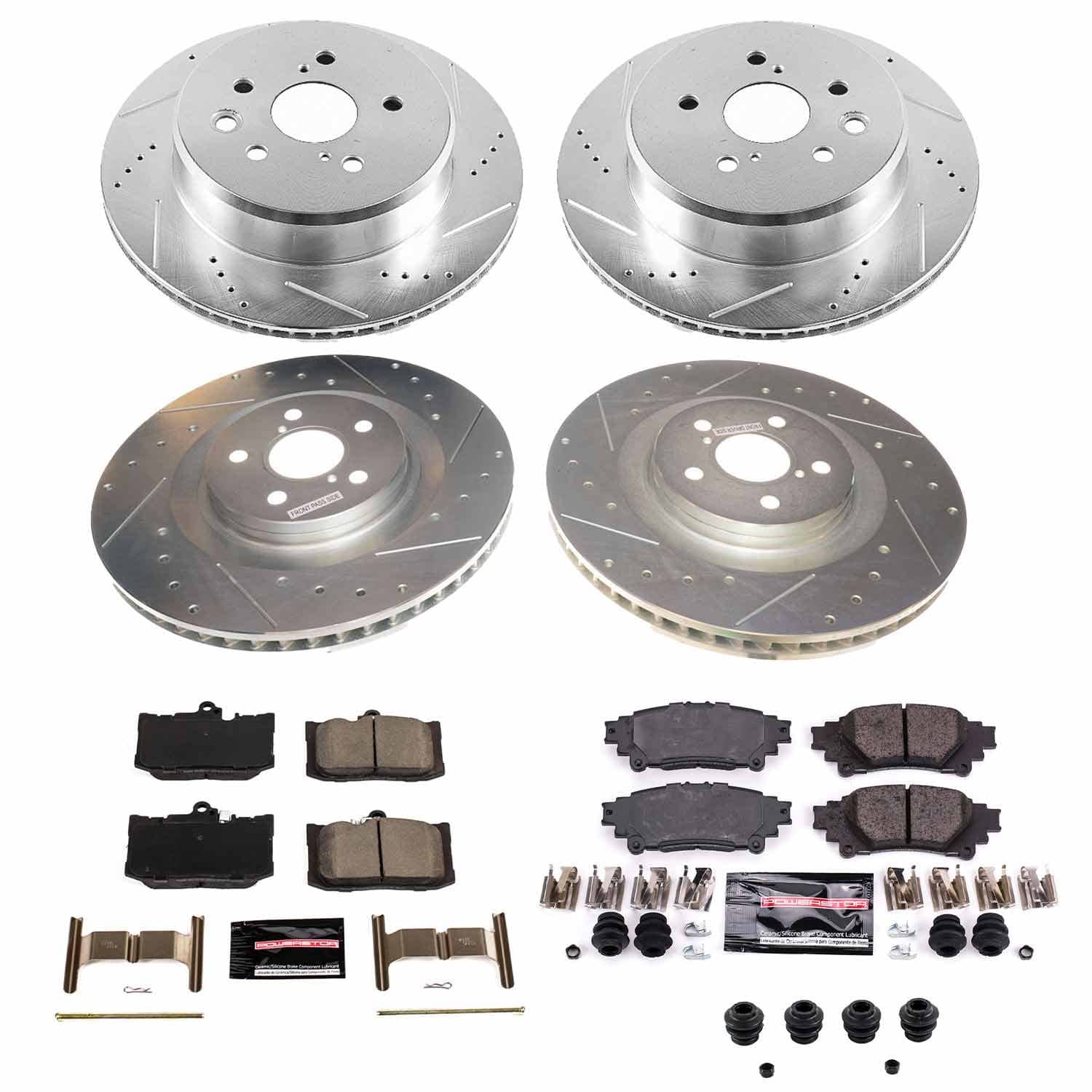 Power Stop - K8453-26 - Front and Rear - Disc Brake Pad and Rotor Kit