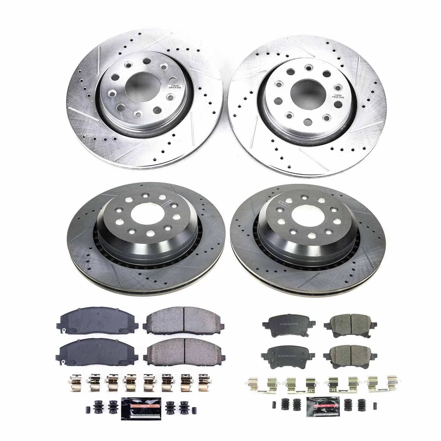 Power Stop - K8509 - Front and Rear - Disc Brake Pad and Rotor Kit