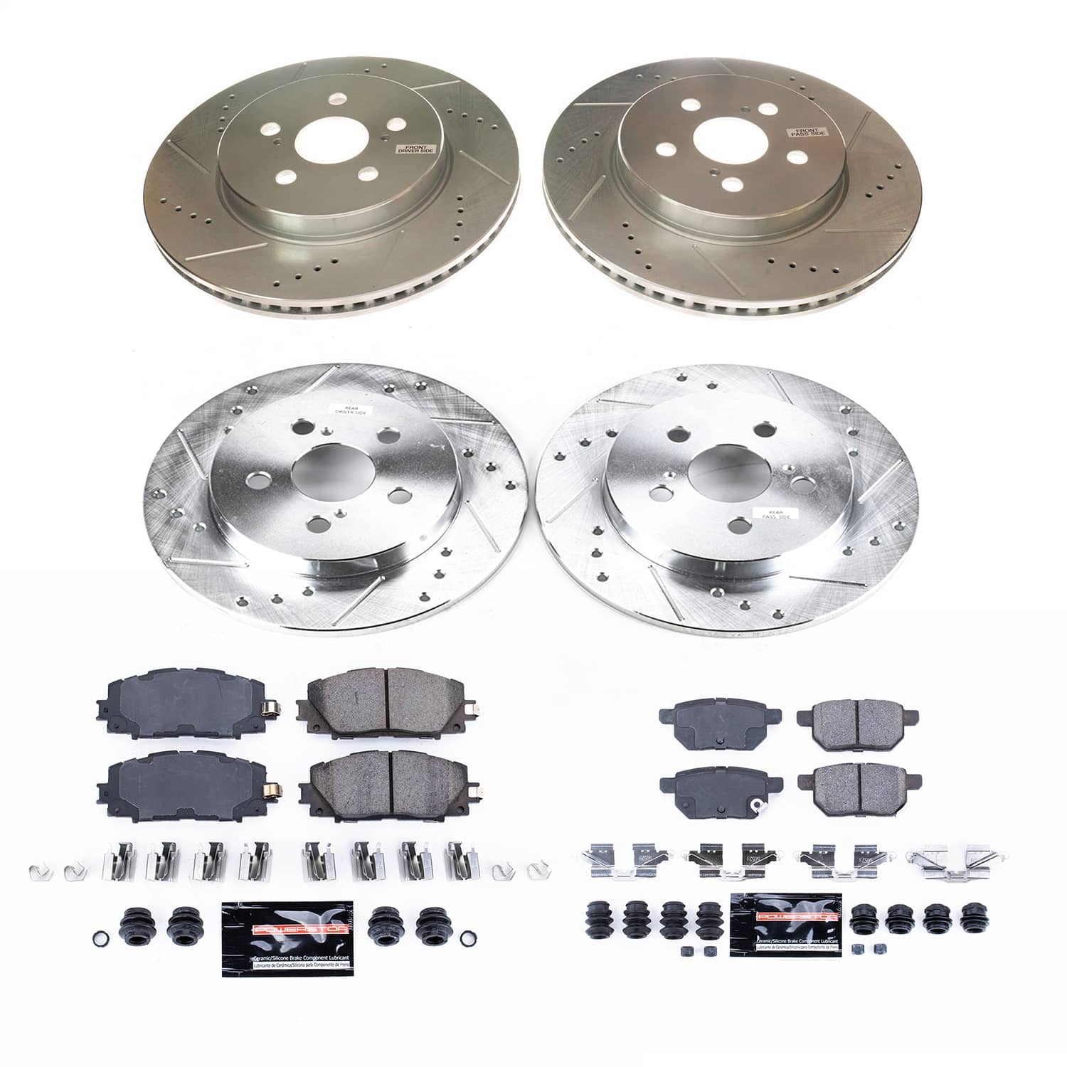 Power Stop - K8634 - Front and Rear - Disc Brake Pad and Rotor Kit