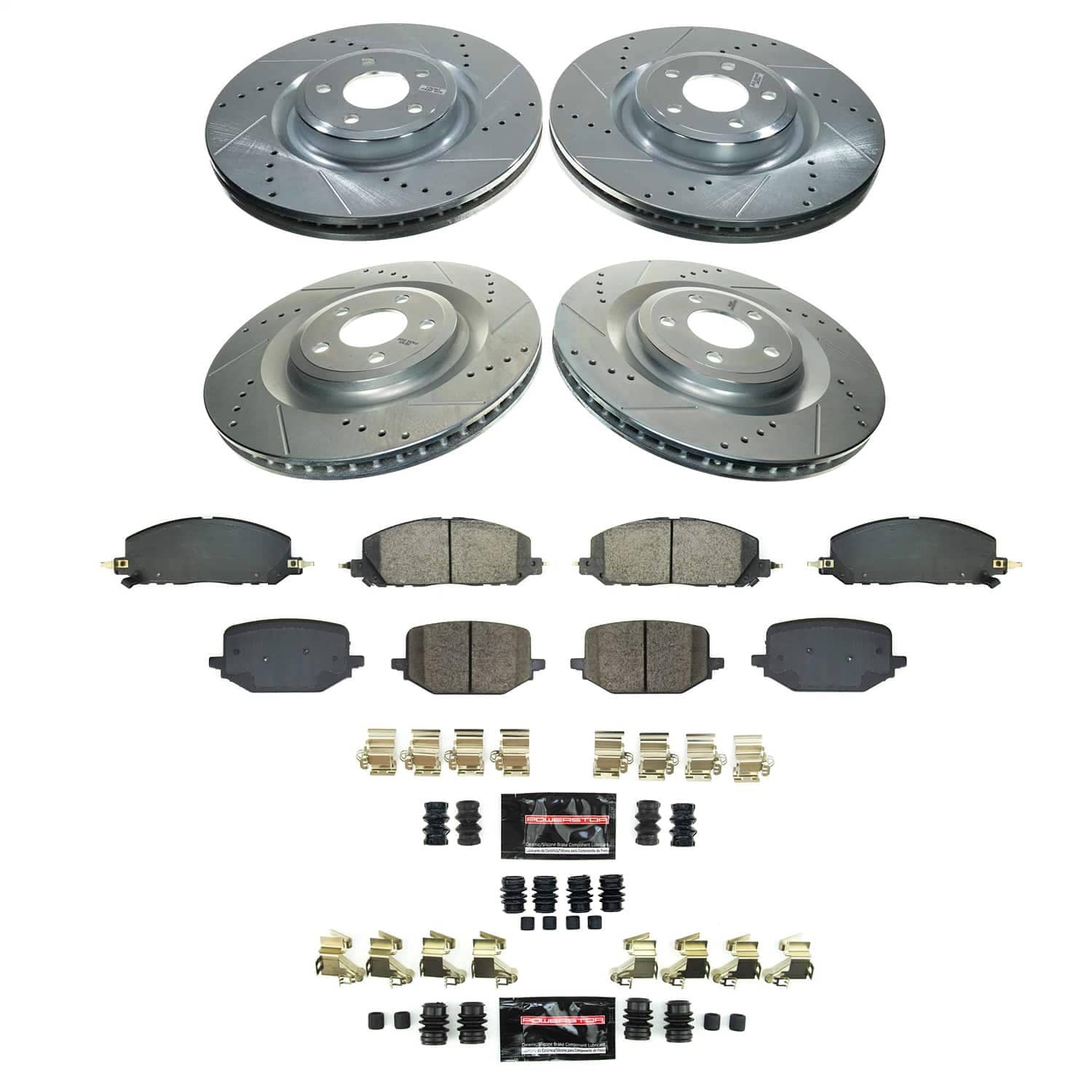 Power Stop - K8694-36 - Front and Rear - Disc Brake Pad and Rotor Kit