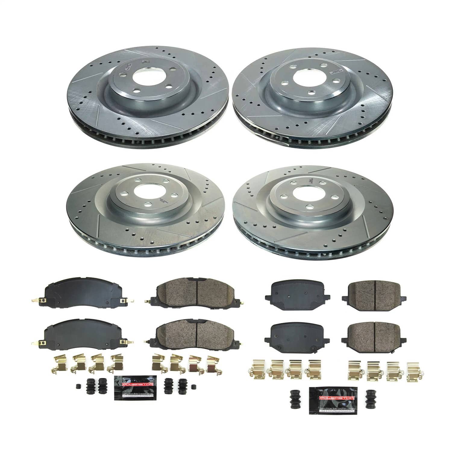 Power Stop - K8696 - Front and Rear - Disc Brake Pad and Rotor Kit