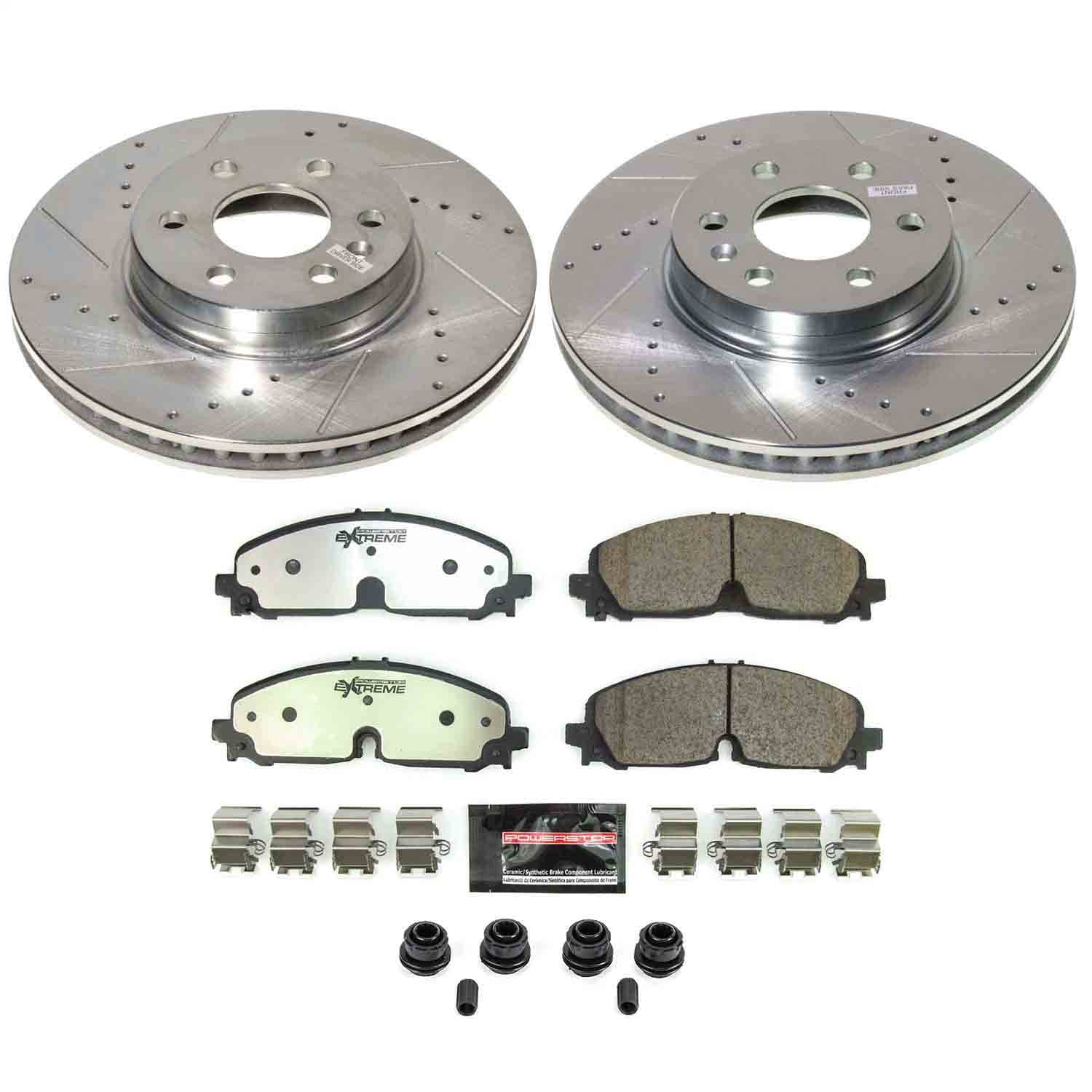 Power Stop - K8741-36 - Front - Disc Brake Pad and Rotor Kit