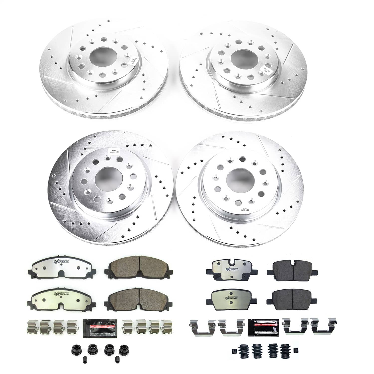 Power Stop - K8794-36 - Front and Rear - Disc Brake Pad and Rotor Kit