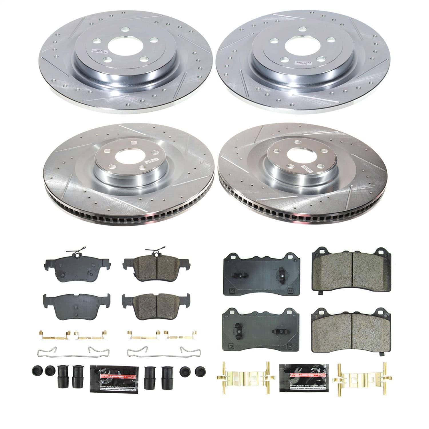 Power Stop - K8805 - Front and Rear - Disc Brake Pad and Rotor Kit