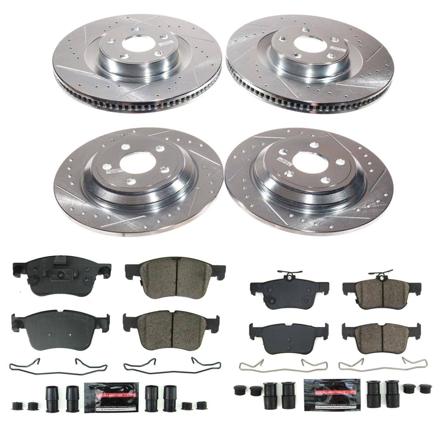 Power Stop - K8940 - Front and Rear - Disc Brake Pad and Rotor Kit