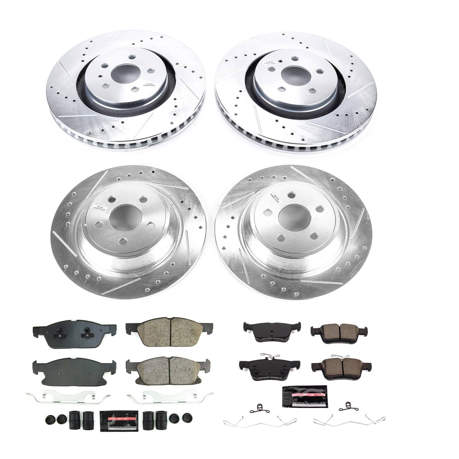 Power Stop - K8975 - Front and Rear - Disc Brake Pad and Rotor Kit