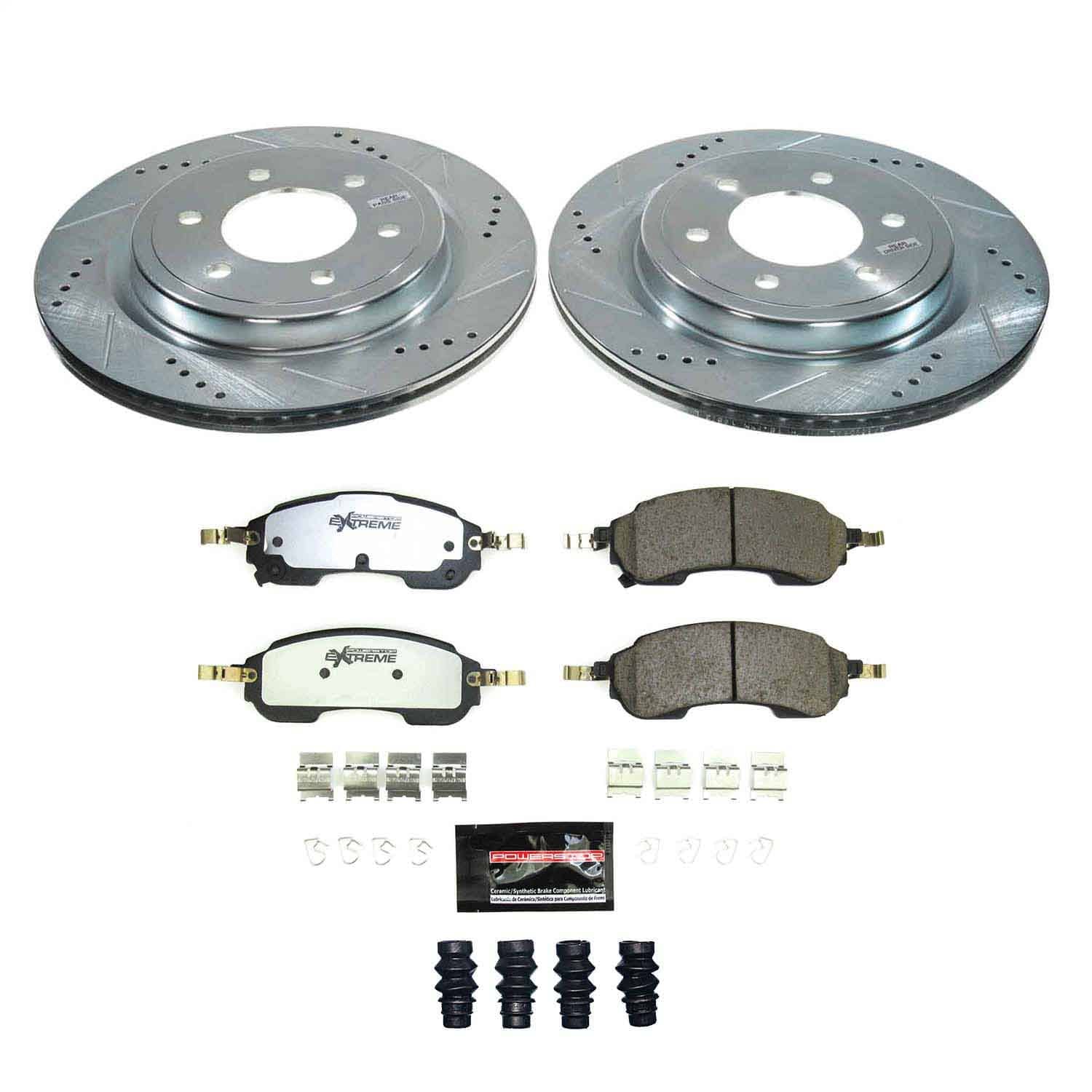 Power Stop - K9243-36 - Rear - Disc Brake Pad and Rotor Kit