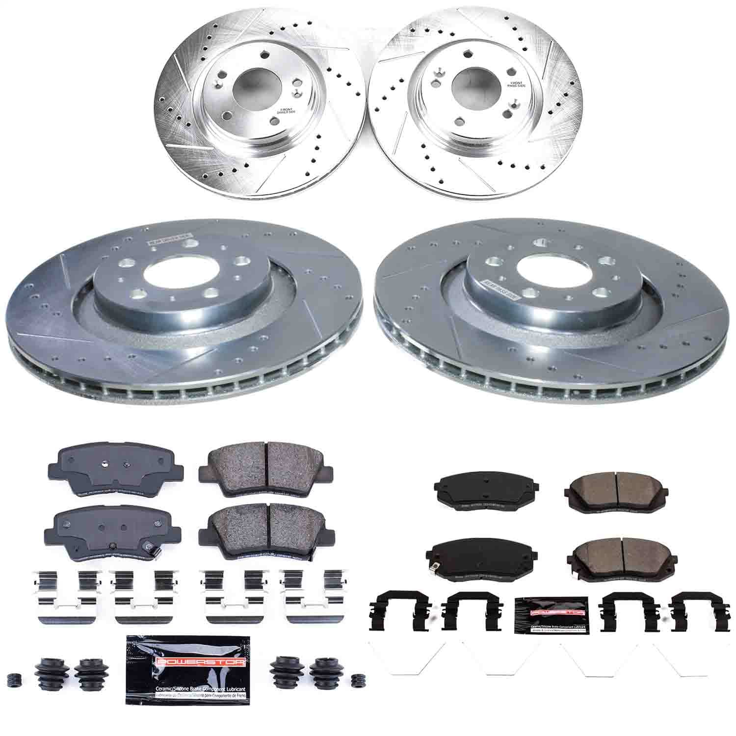 Power Stop - K9272 - Front and Rear - Disc Brake Pad and Rotor Kit