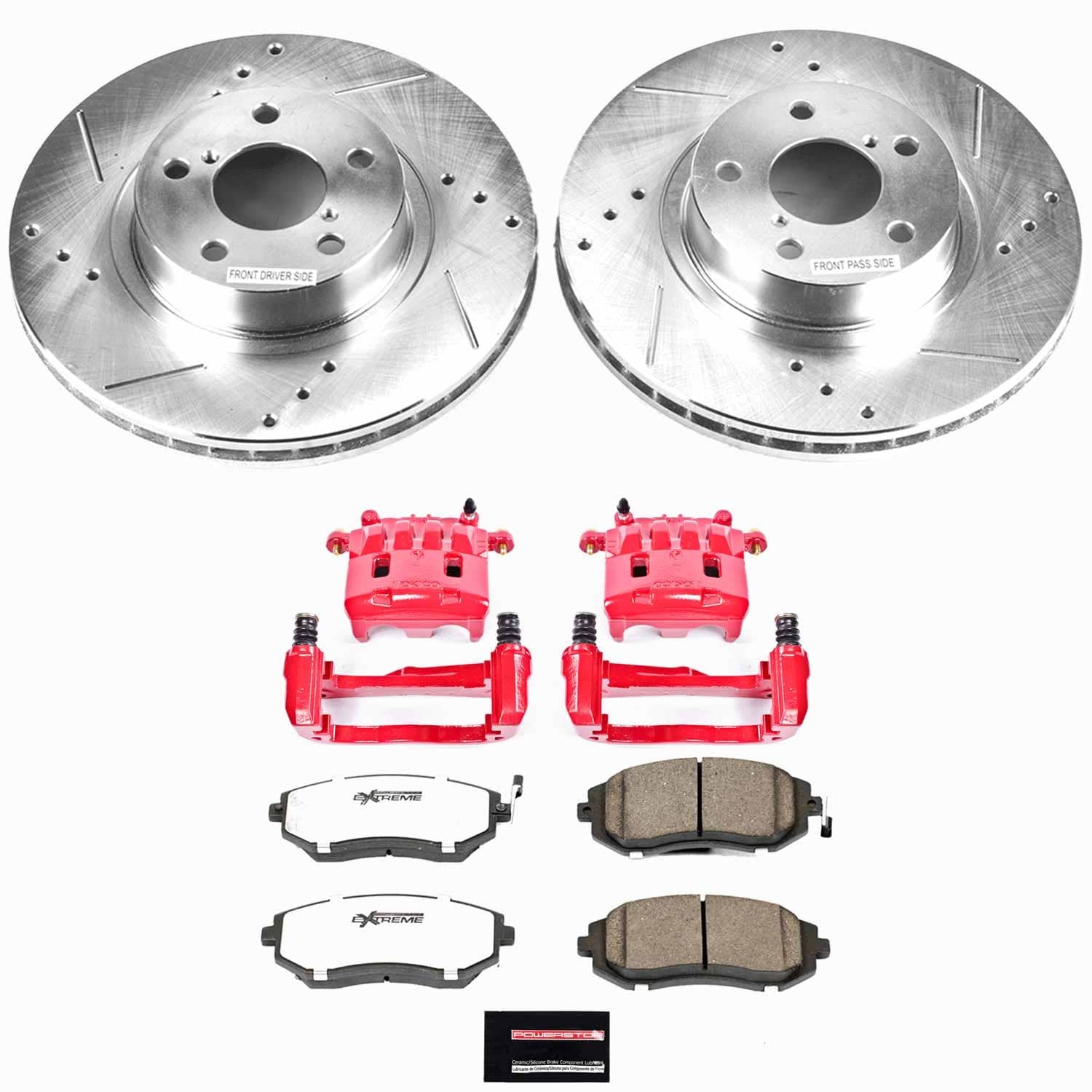 Power Stop - KC1124-26 - Front - Disc Brake Pad/Caliper and Rotor Kit