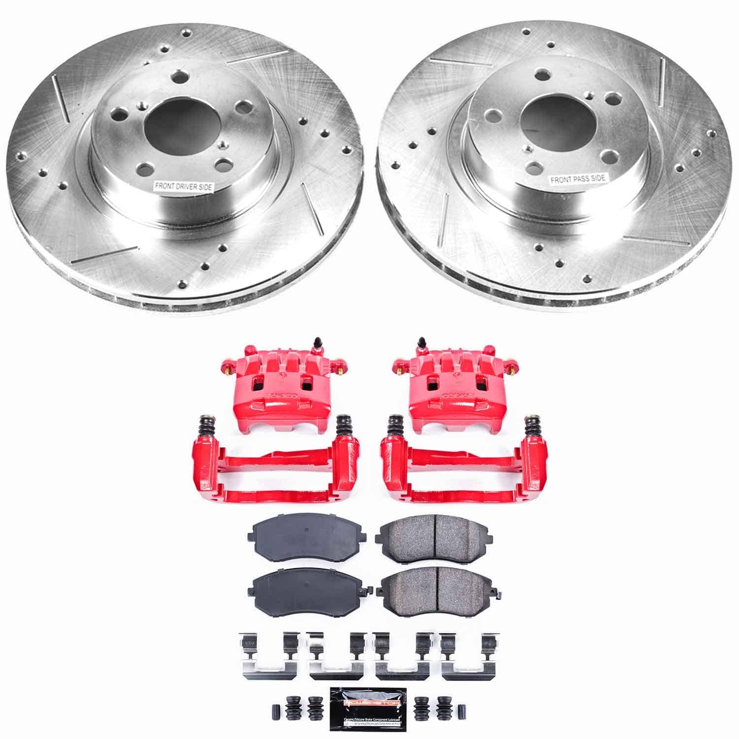 Power Stop - KC1124 - Front - Disc Brake Pad/Caliper and Rotor Kit