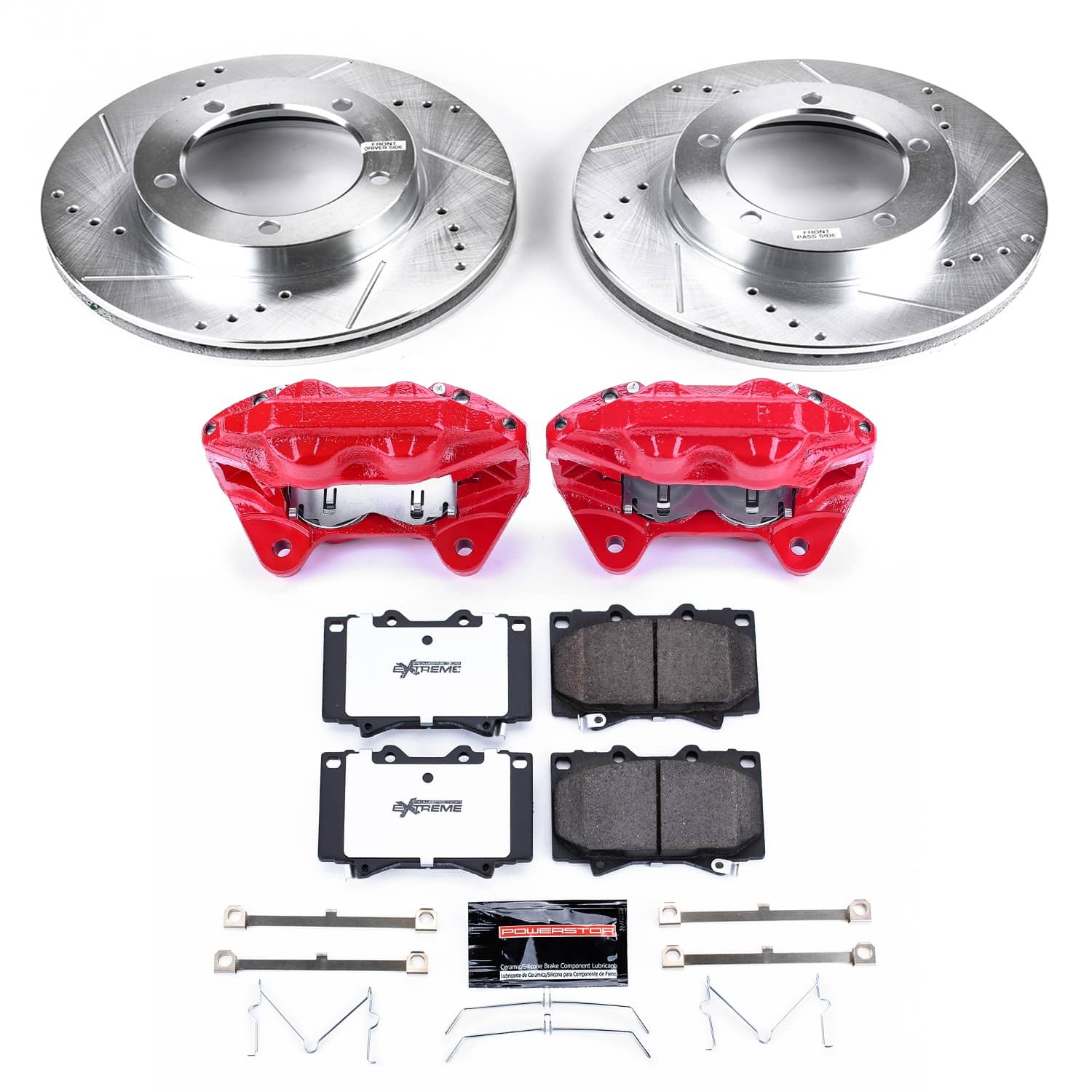 Power Stop - KC1132A-36 - Front - Disc Brake Pad/Caliper and Rotor Kit