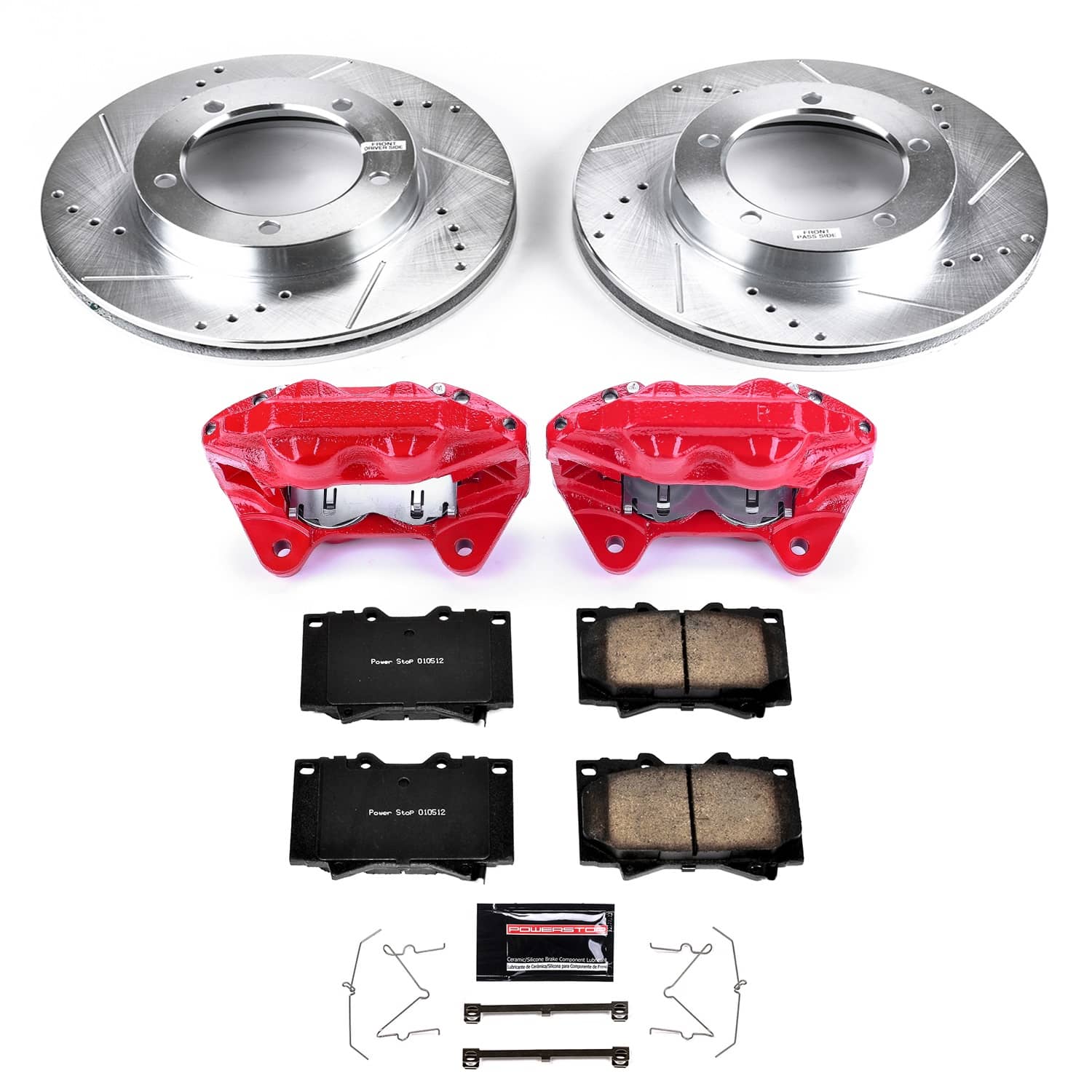 Power Stop - KC1132A - Front - Disc Brake Pad/Caliper and Rotor Kit