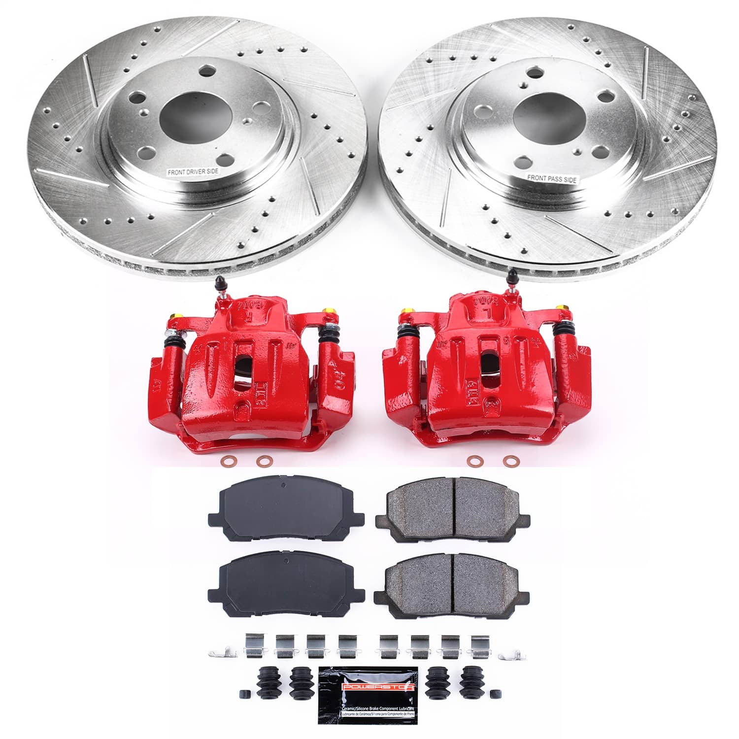 Power Stop - KC1137 - Front - Disc Brake Pad/Caliper and Rotor Kit