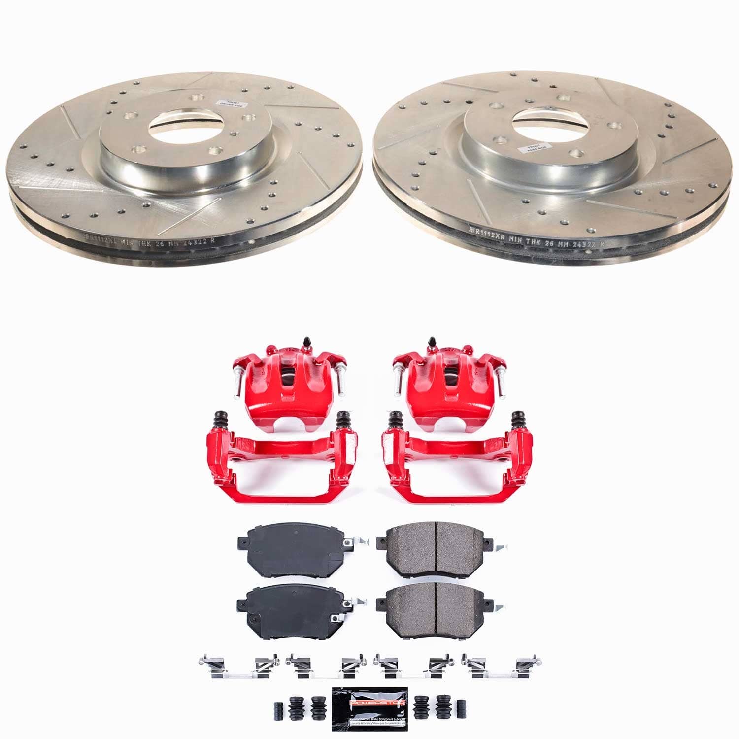 Power Stop - KC116A - Front - Disc Brake Pad/Caliper and Rotor Kit