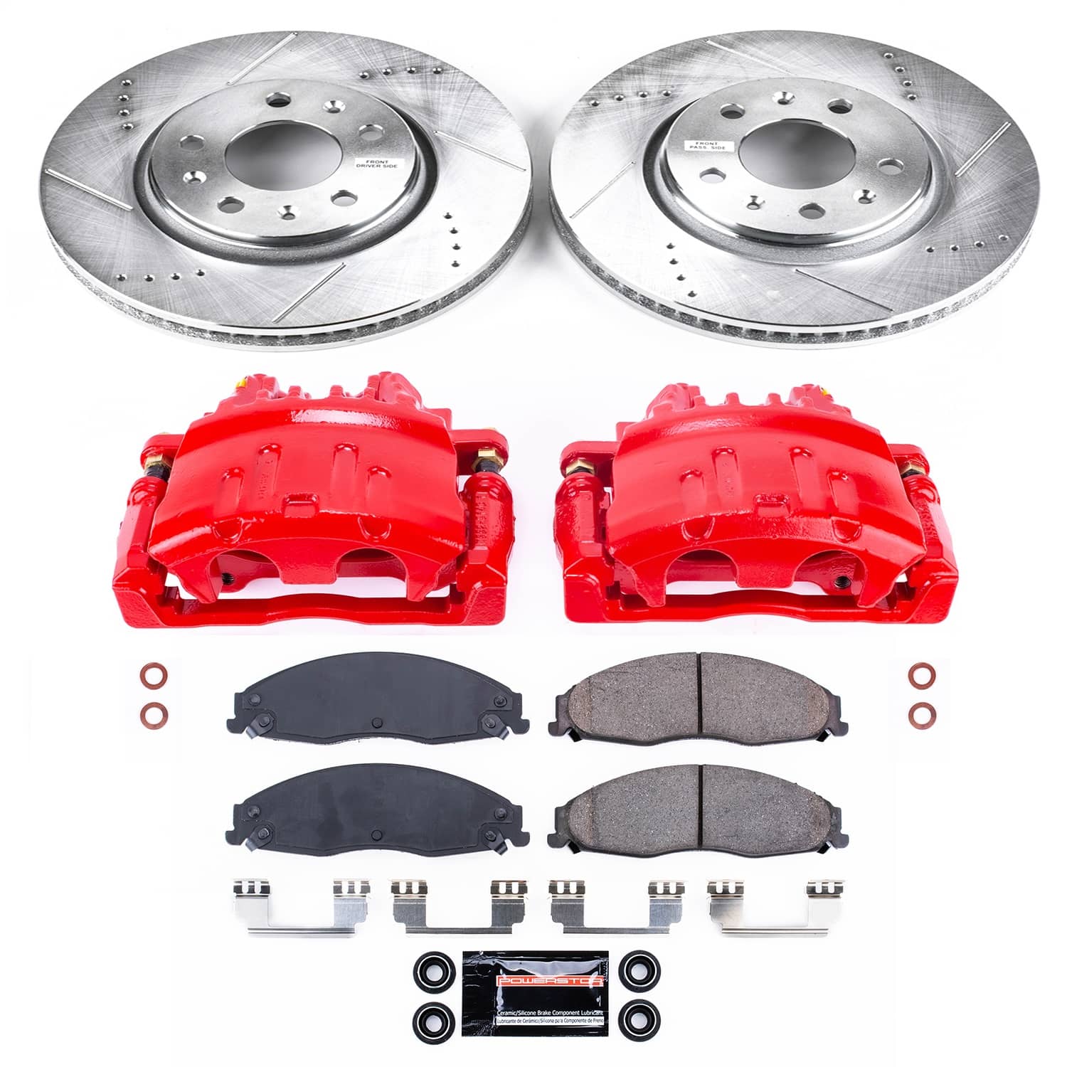 Power Stop - KC1423 - Front - Disc Brake Pad/Caliper and Rotor Kit