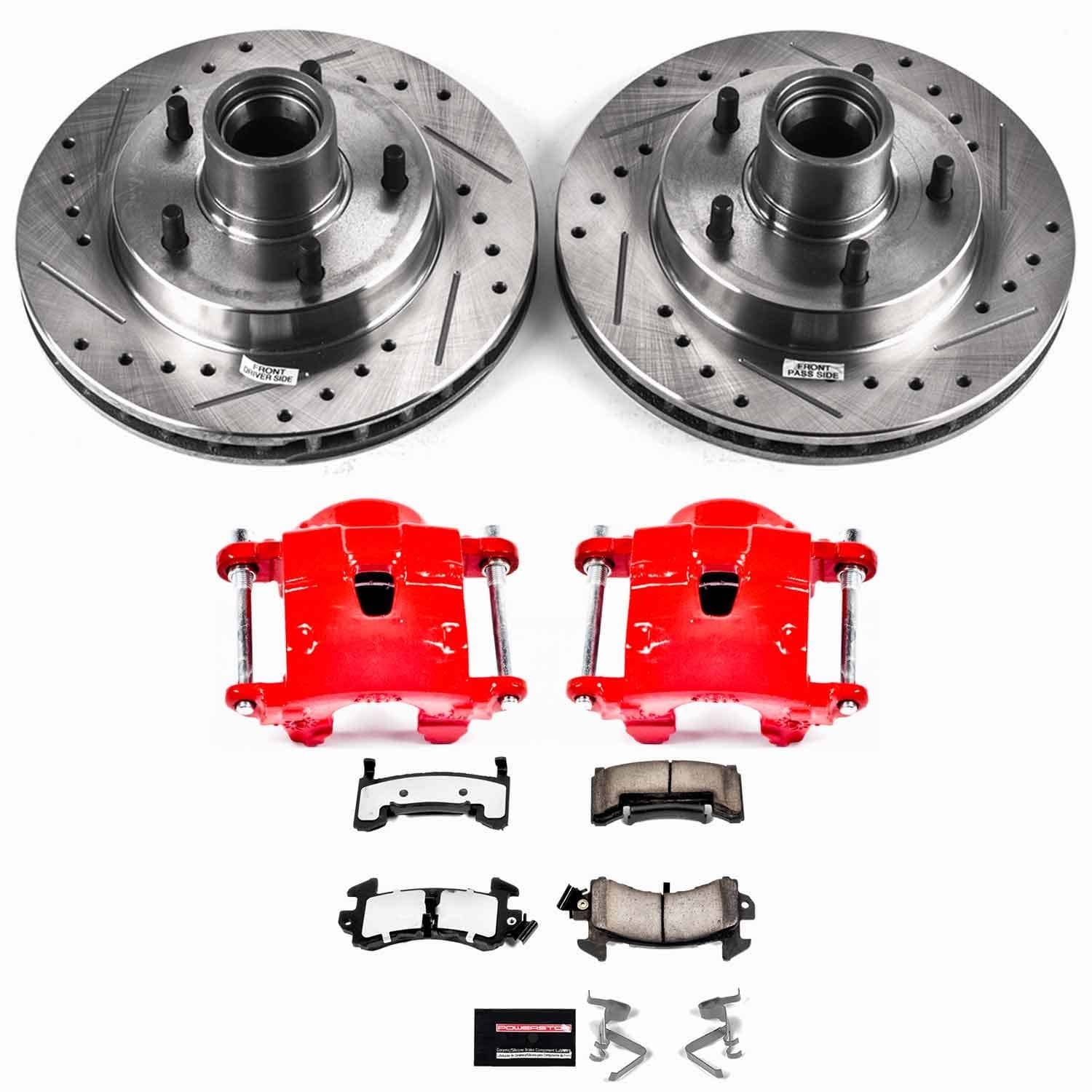 Power Stop - KC1485-36 - Front - Disc Brake Pad/Caliper and Rotor Kit