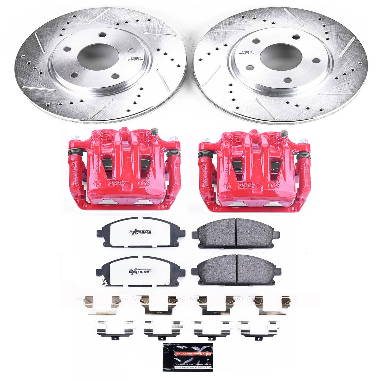 Power Stop - KC150-36 - Front - Disc Brake Pad/Caliper and Rotor Kit