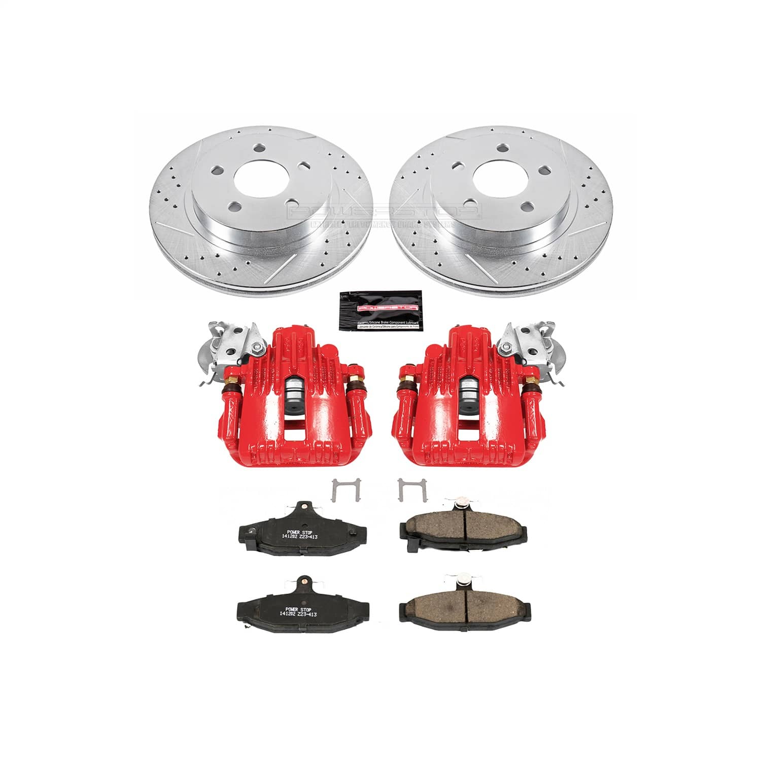 Power Stop - KC1531 - Rear - Disc Brake Pad/Caliper and Rotor Kit