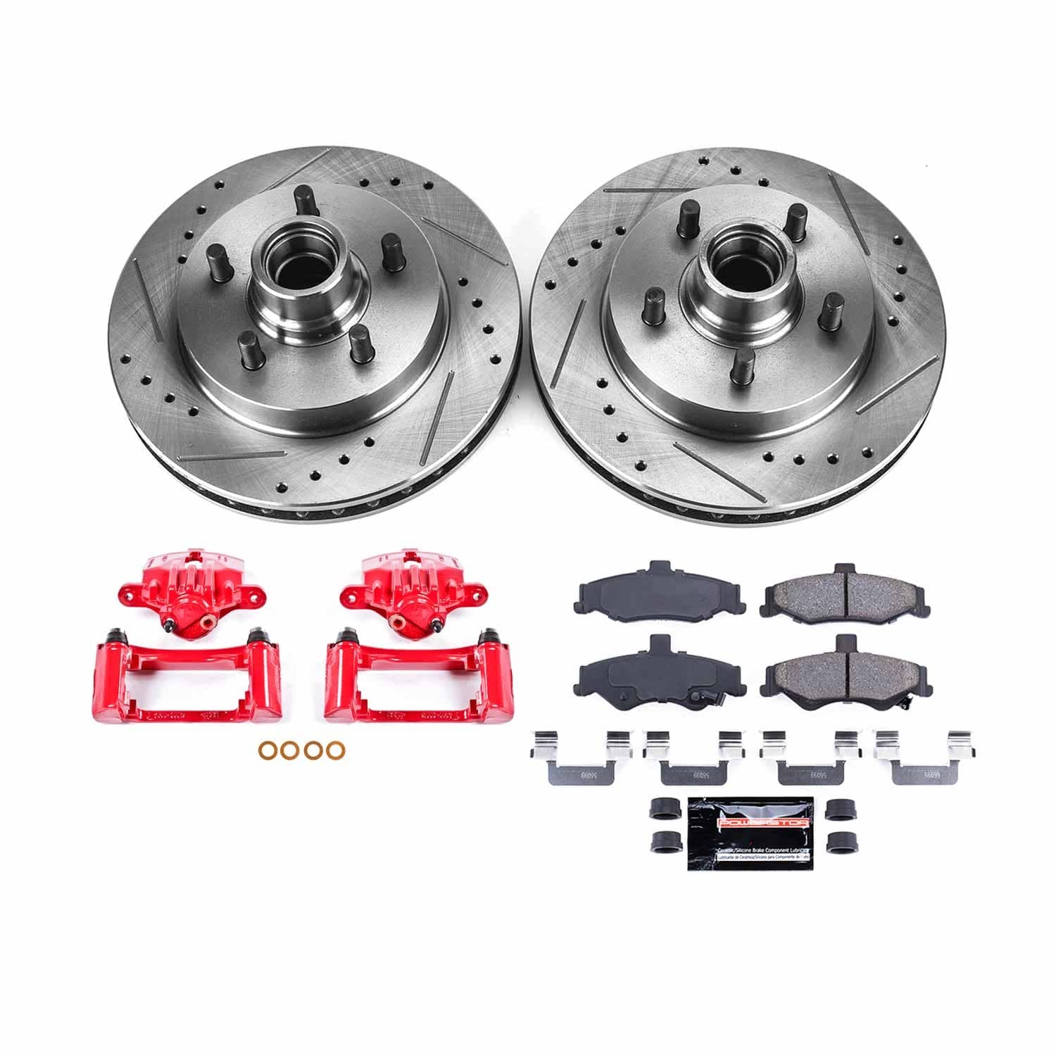 Power Stop - KC1568 - Rear - Disc Brake Pad/Caliper and Rotor Kit
