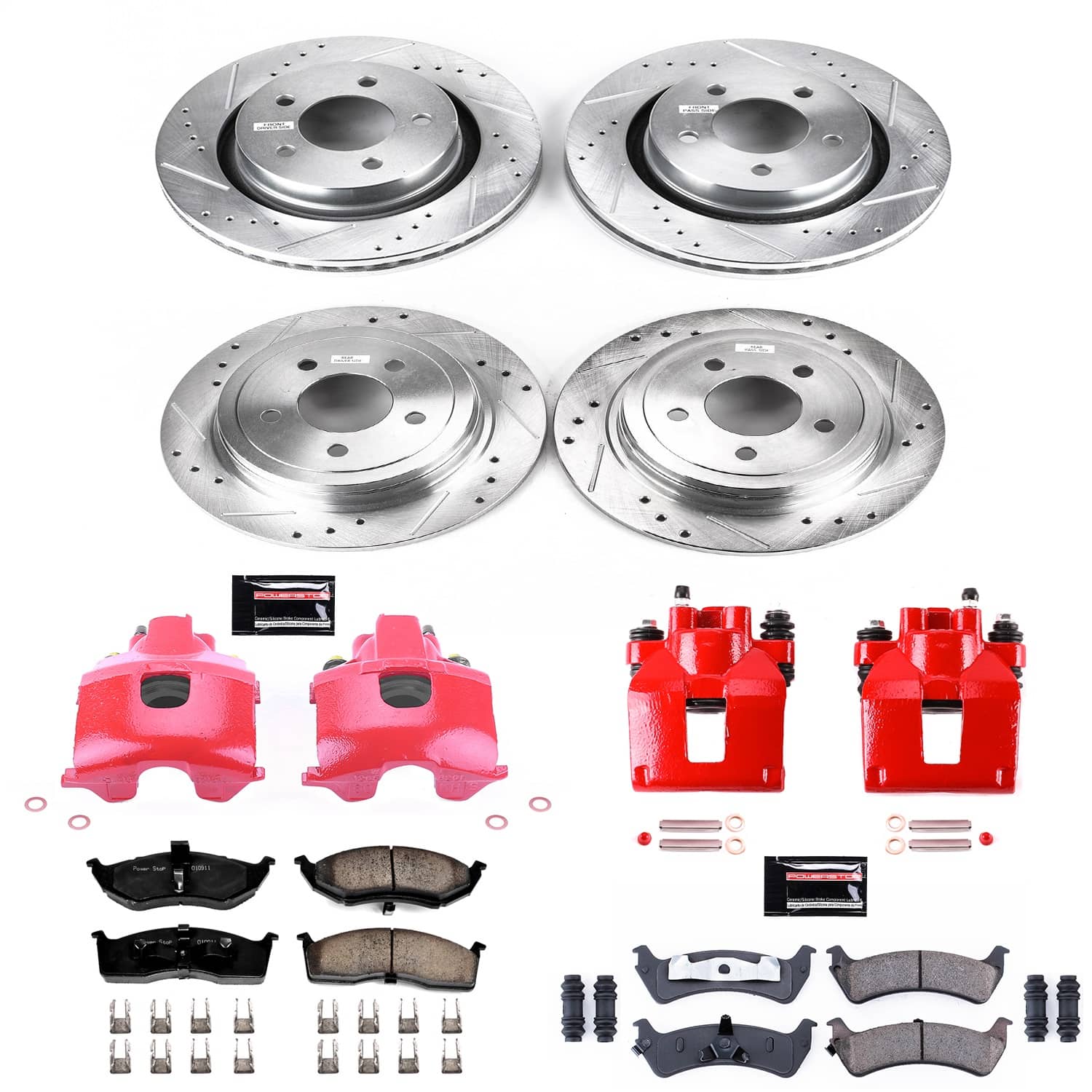 Power Stop - KC1700 - Front - Disc Brake Pad/Caliper and Rotor Kit