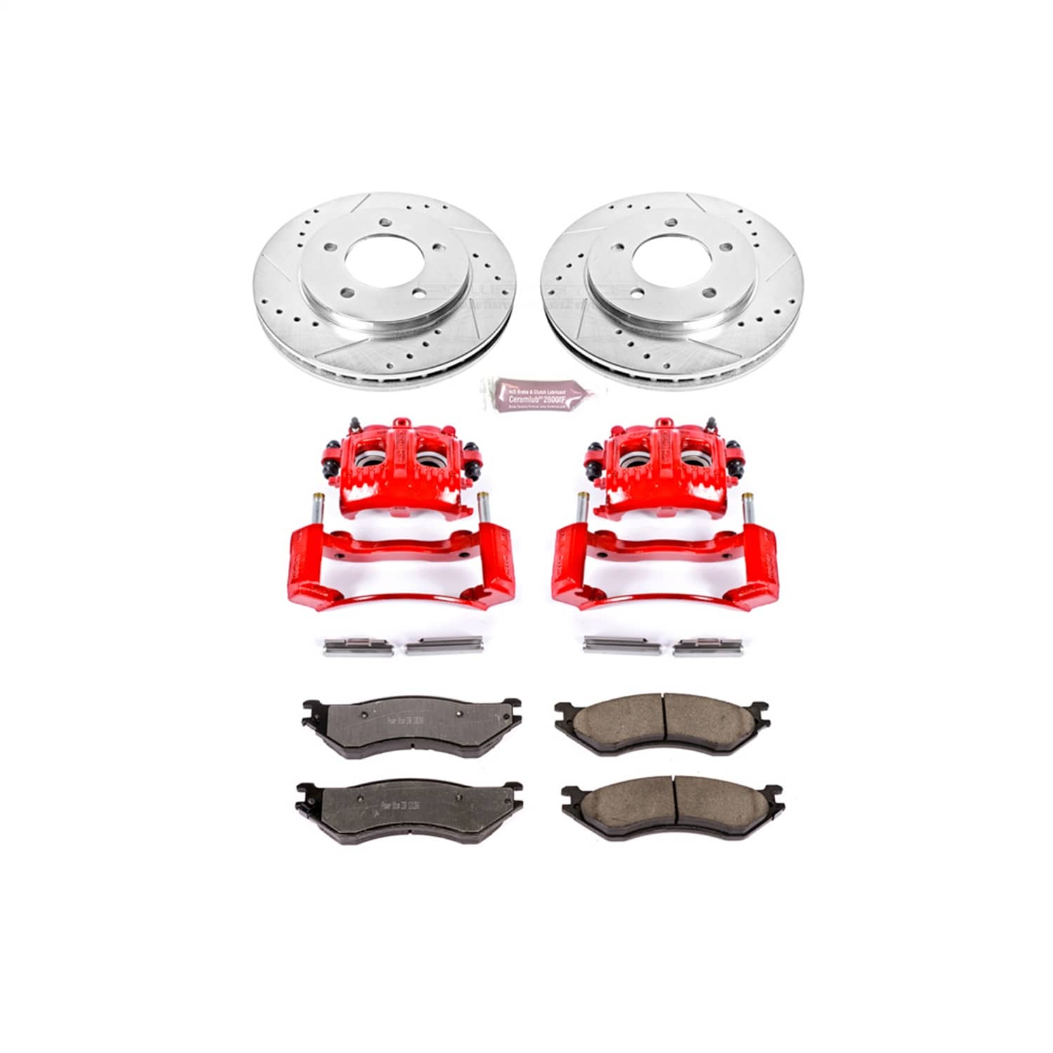 Power Stop - KC1869-36 - Front - Disc Brake Pad/Caliper and Rotor Kit
