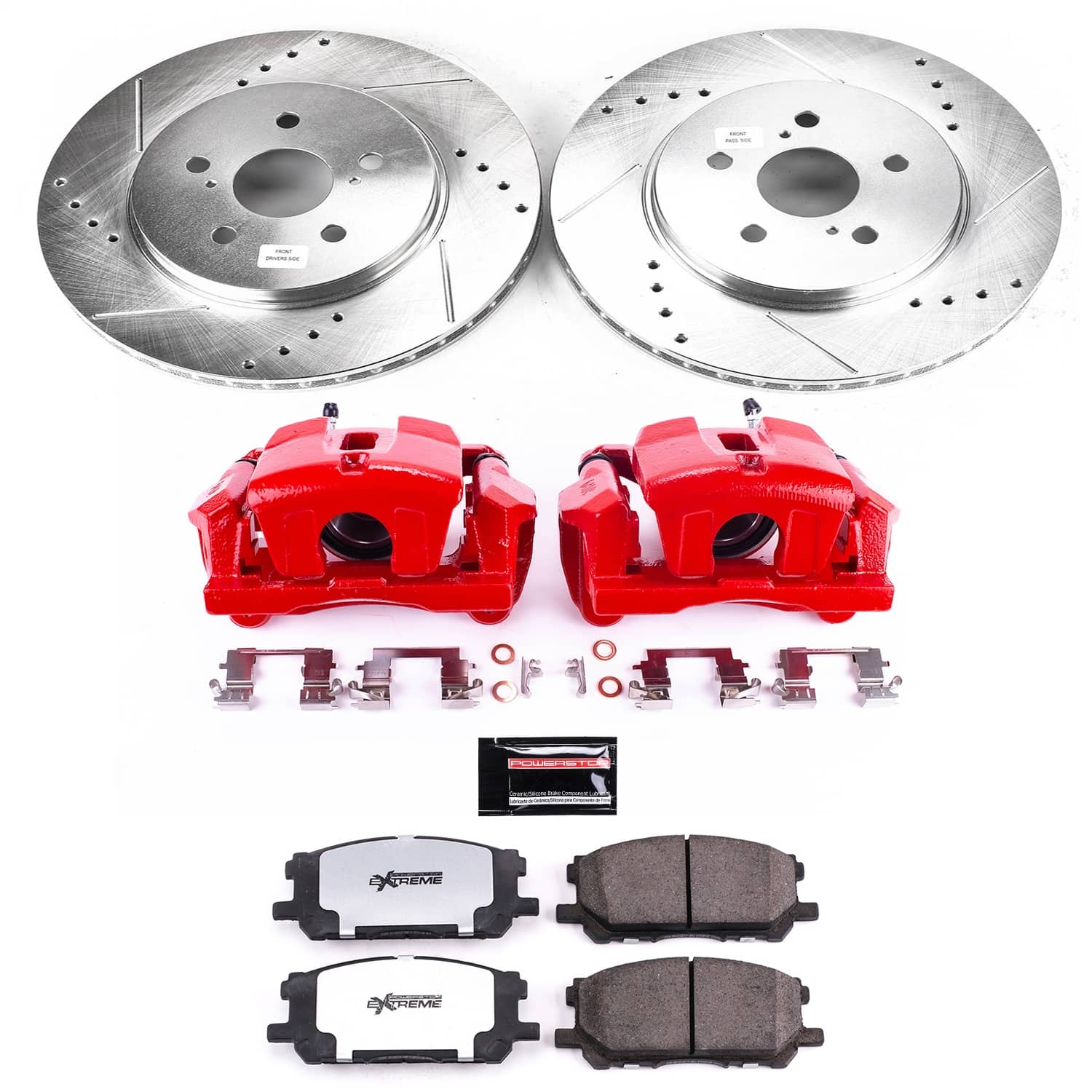 Power Stop - KC196-36 - Front - Disc Brake Pad/Caliper and Rotor Kit