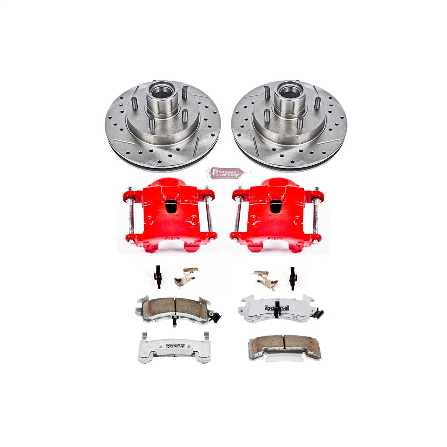 Power Stop - KC1985-26 - Front - Disc Brake Pad/Caliper and Rotor Kit