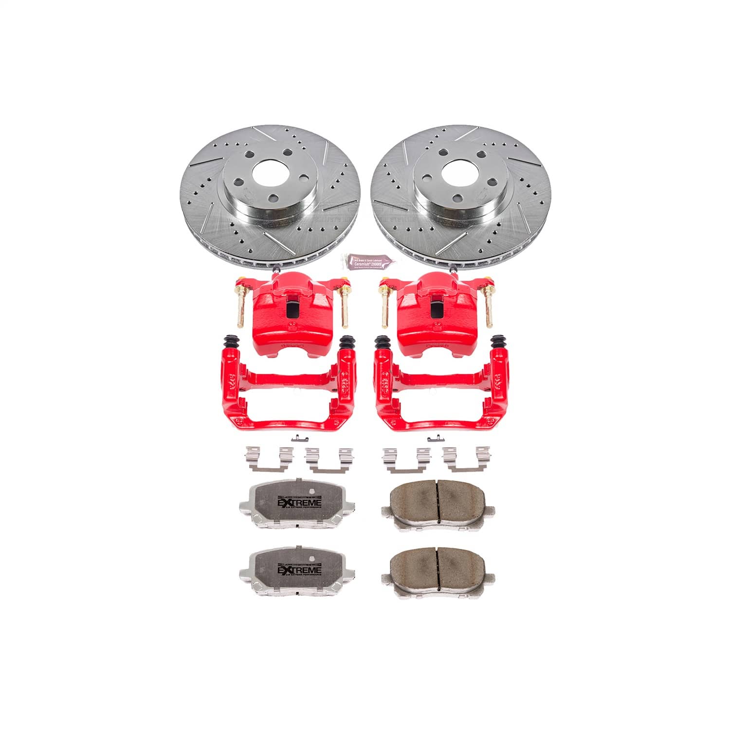 Power Stop - KC2316-26 - Front - Disc Brake Pad/Caliper and Rotor Kit