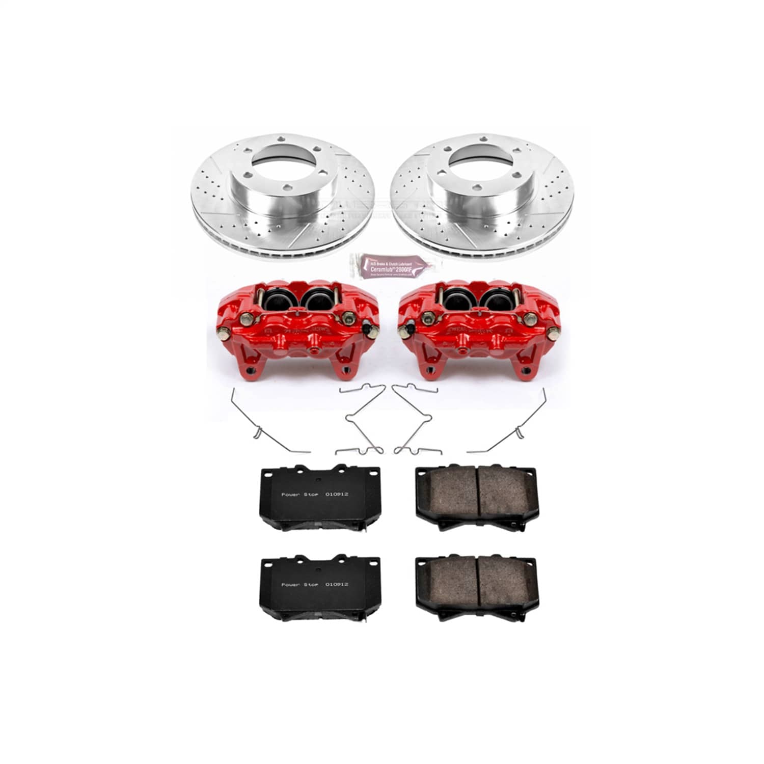 Power Stop - KC2323 - Front - Disc Brake Pad/Caliper and Rotor Kit