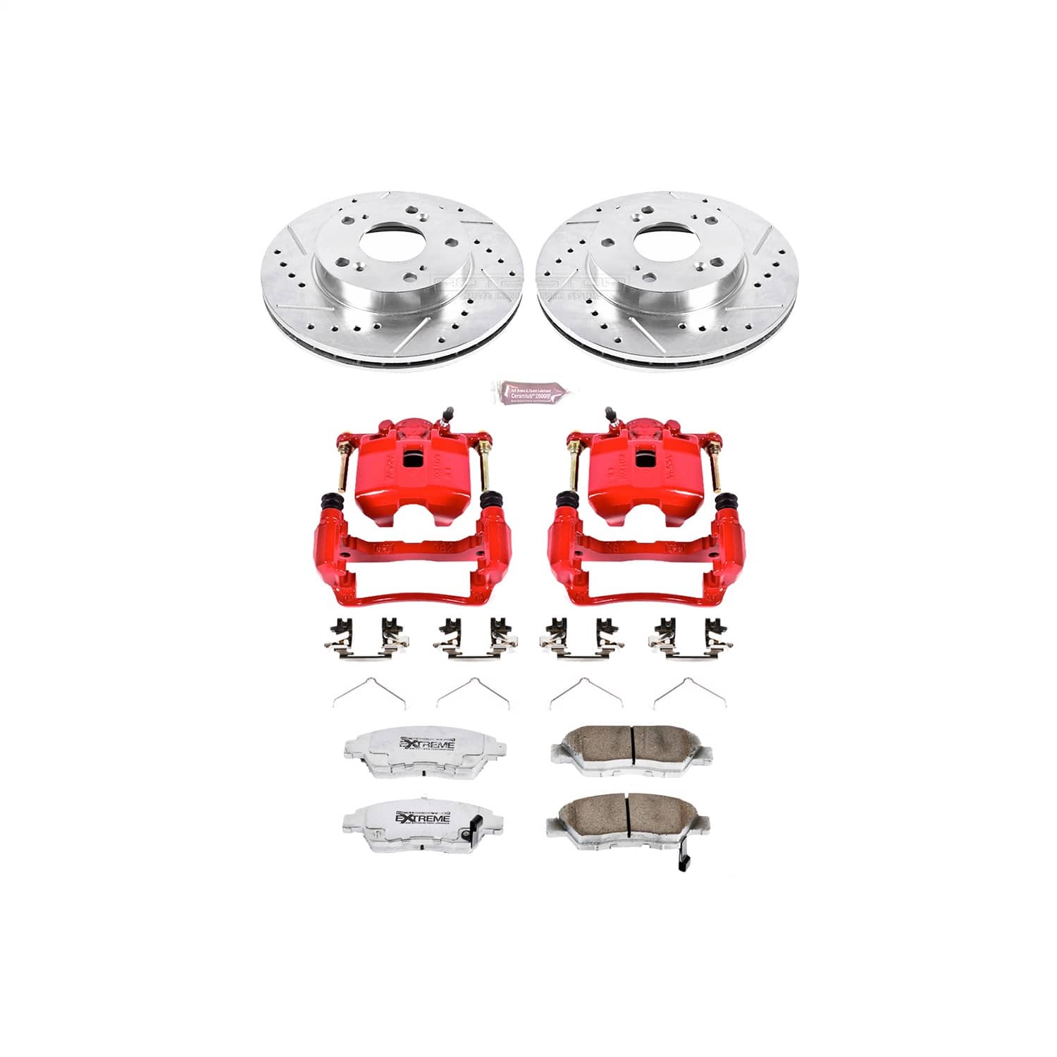 Power Stop - KC2386-26 - Front - Disc Brake Pad/Caliper and Rotor Kit
