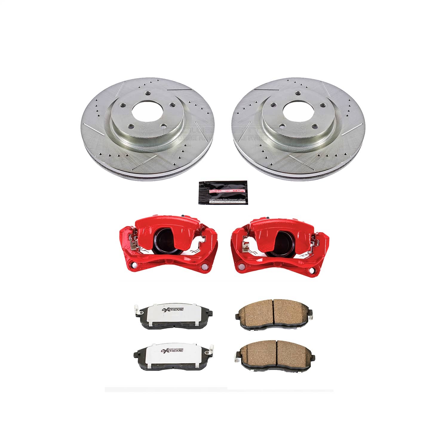 Power Stop - KC241-26 - Front - Disc Brake Pad/Caliper and Rotor Kit
