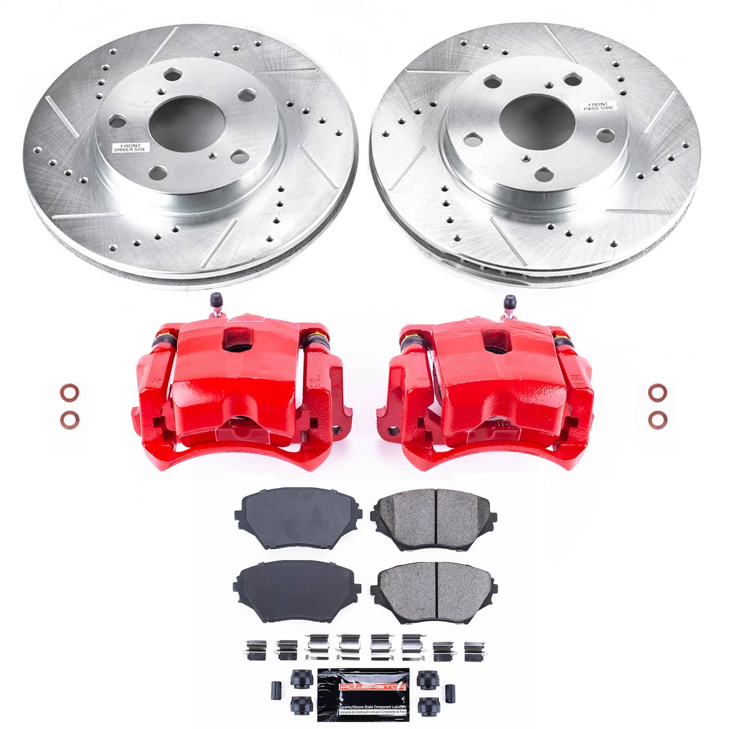 Power Stop - KC2419 - Front - Disc Brake Pad/Caliper and Rotor Kit