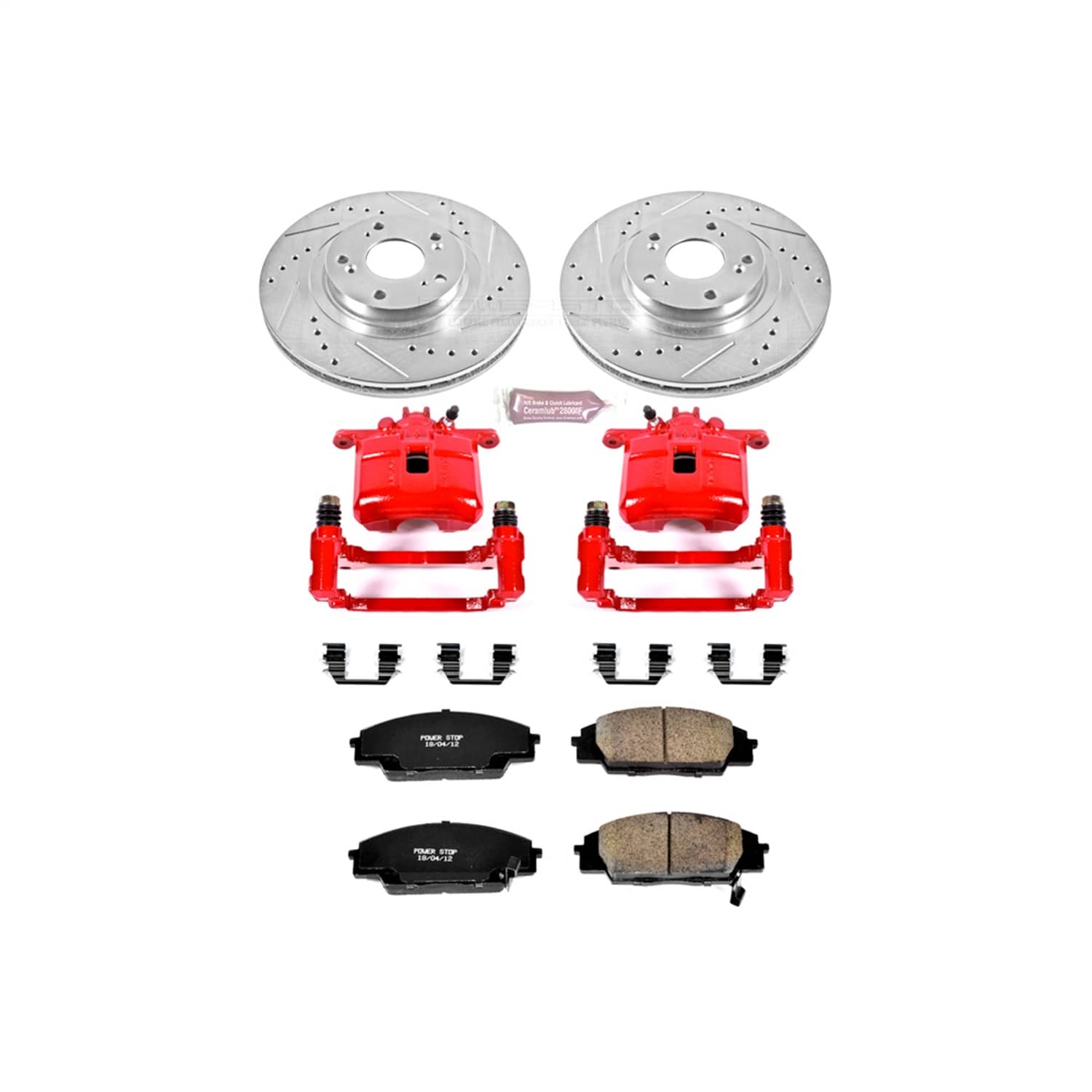 Power Stop - KC2439 - Front - Disc Brake Pad/Caliper and Rotor Kit
