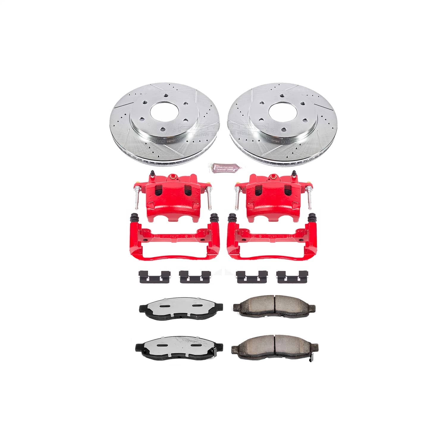 Power Stop - KC2442-36 - Front - Disc Brake Pad/Caliper and Rotor Kit