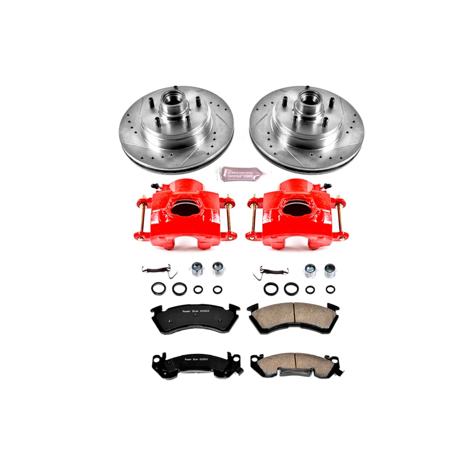 Power Stop - KC2937 - Front - Disc Brake Pad/Caliper and Rotor Kit